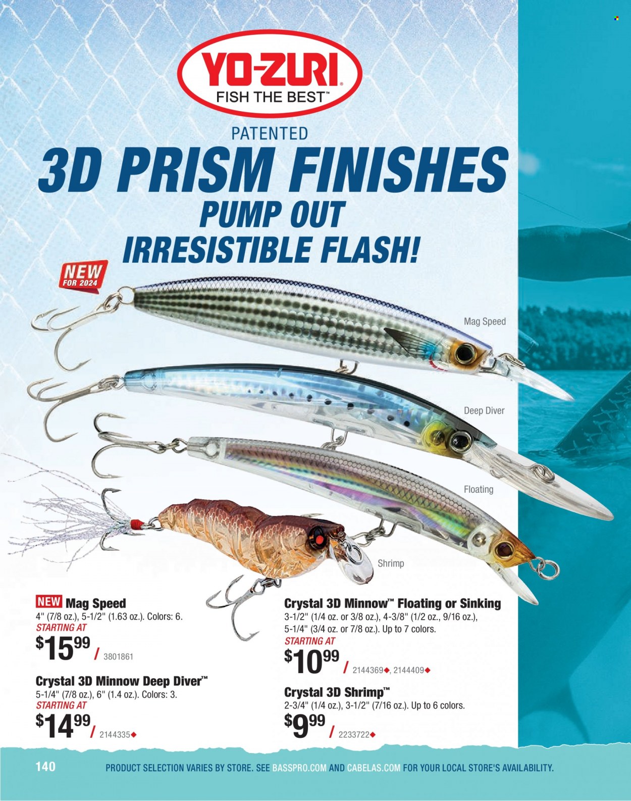thumbnail - Bass Pro Shops Flyer - Sales products - fish, pump. Page 140.