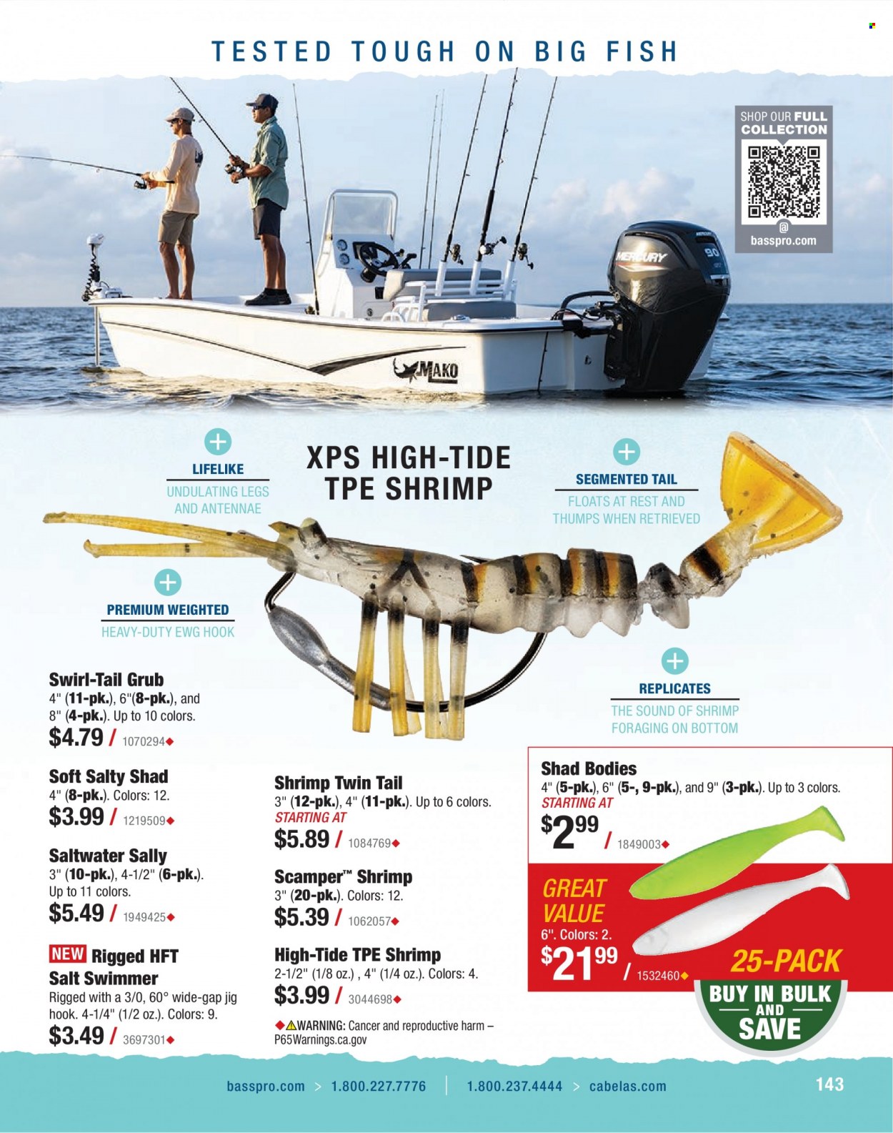 thumbnail - Bass Pro Shops Flyer - Sales products - fish, jig. Page 143.