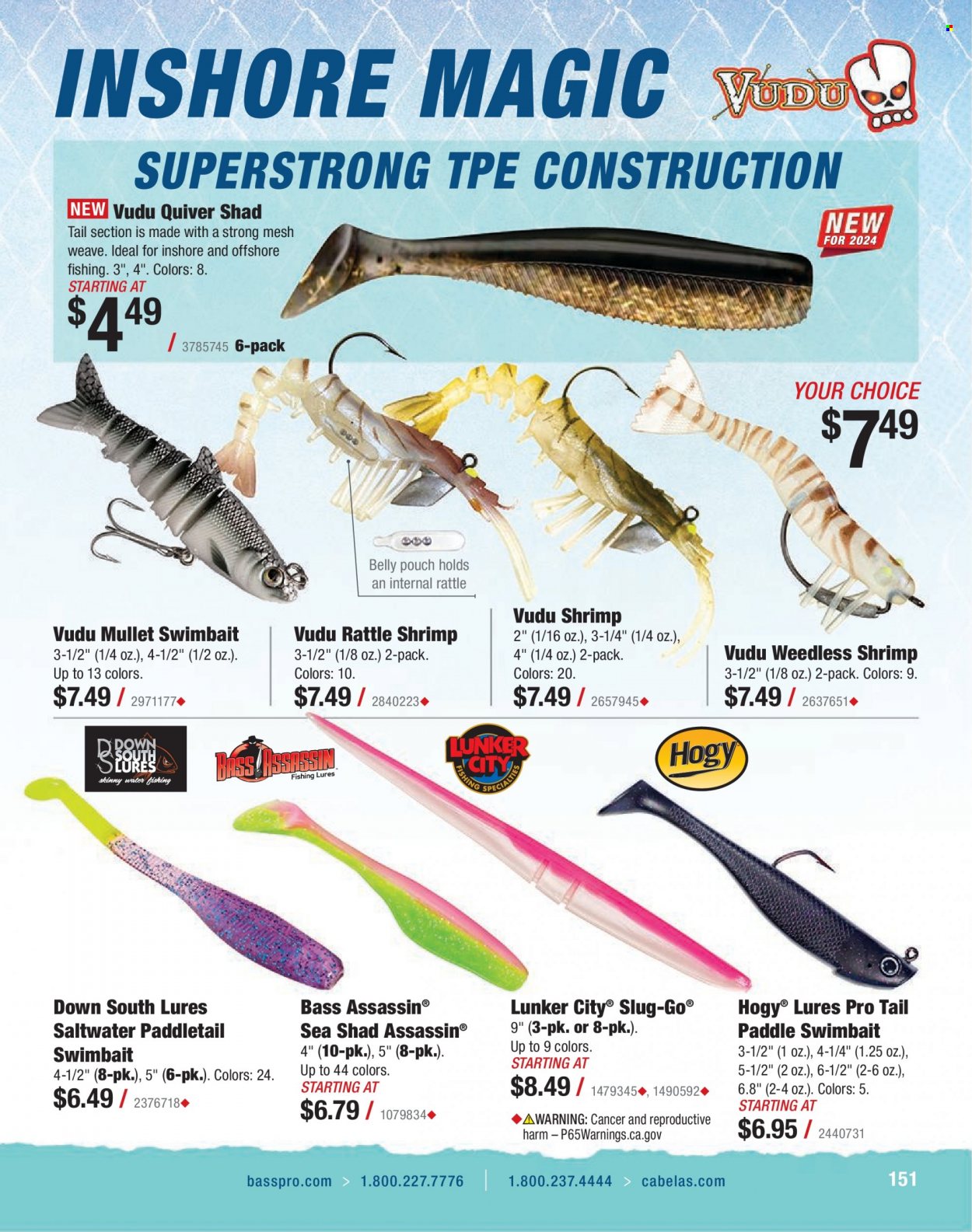 thumbnail - Bass Pro Shops Flyer - Sales products - rattle. Page 151.