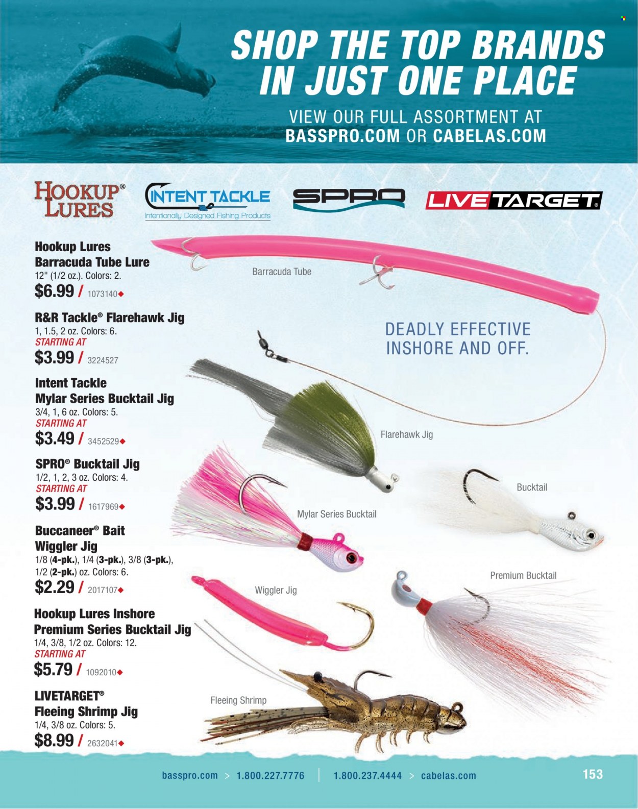 thumbnail - Bass Pro Shops Flyer - Sales products - jig. Page 153.
