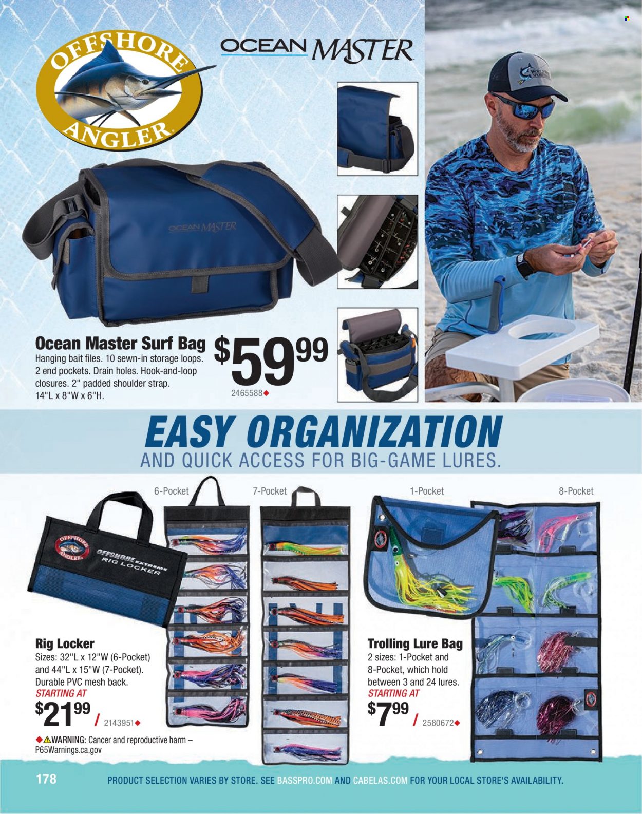 thumbnail - Bass Pro Shops Flyer - Sales products - bag, locker, strap. Page 178.