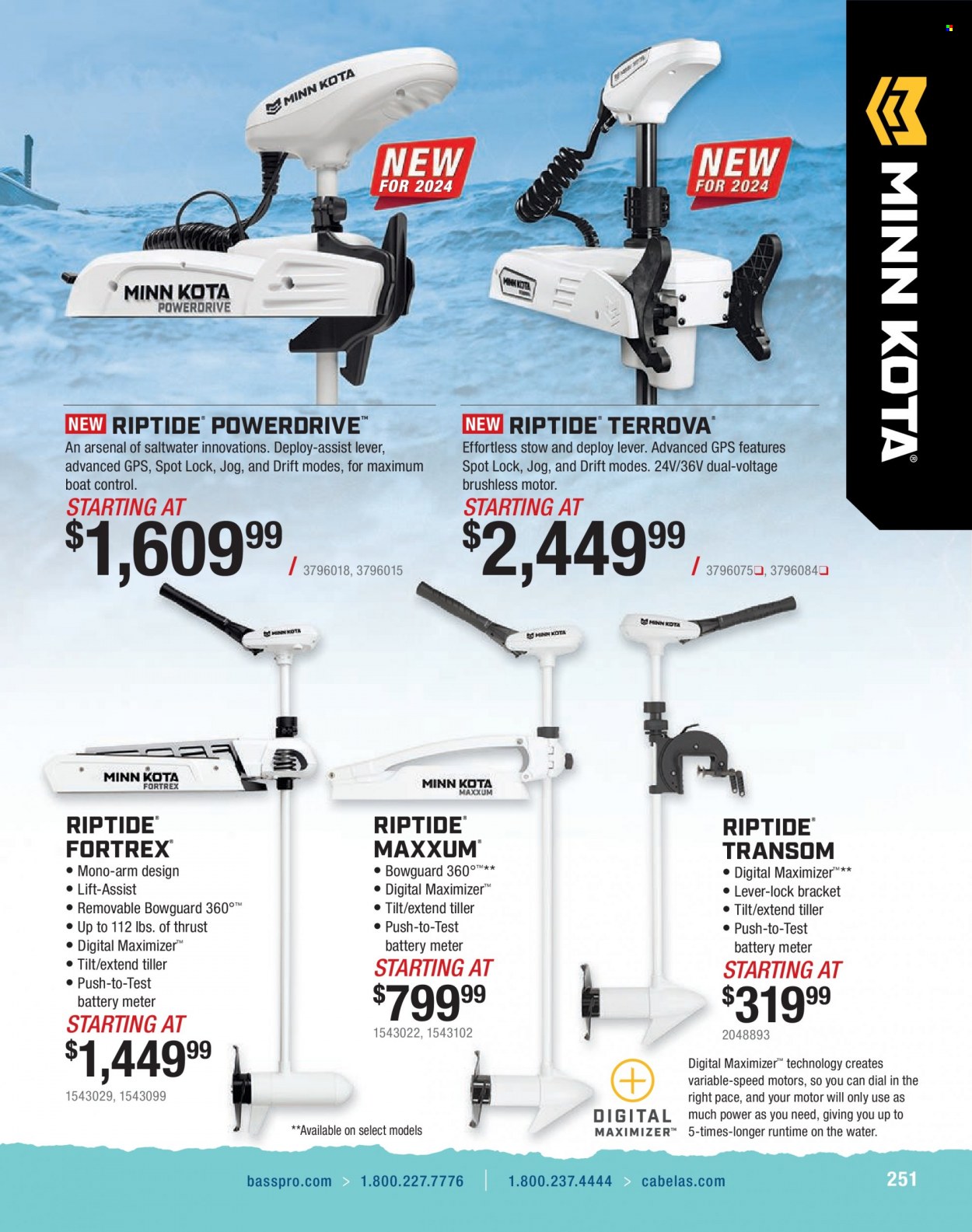 thumbnail - Bass Pro Shops Flyer - Sales products - boat. Page 251.