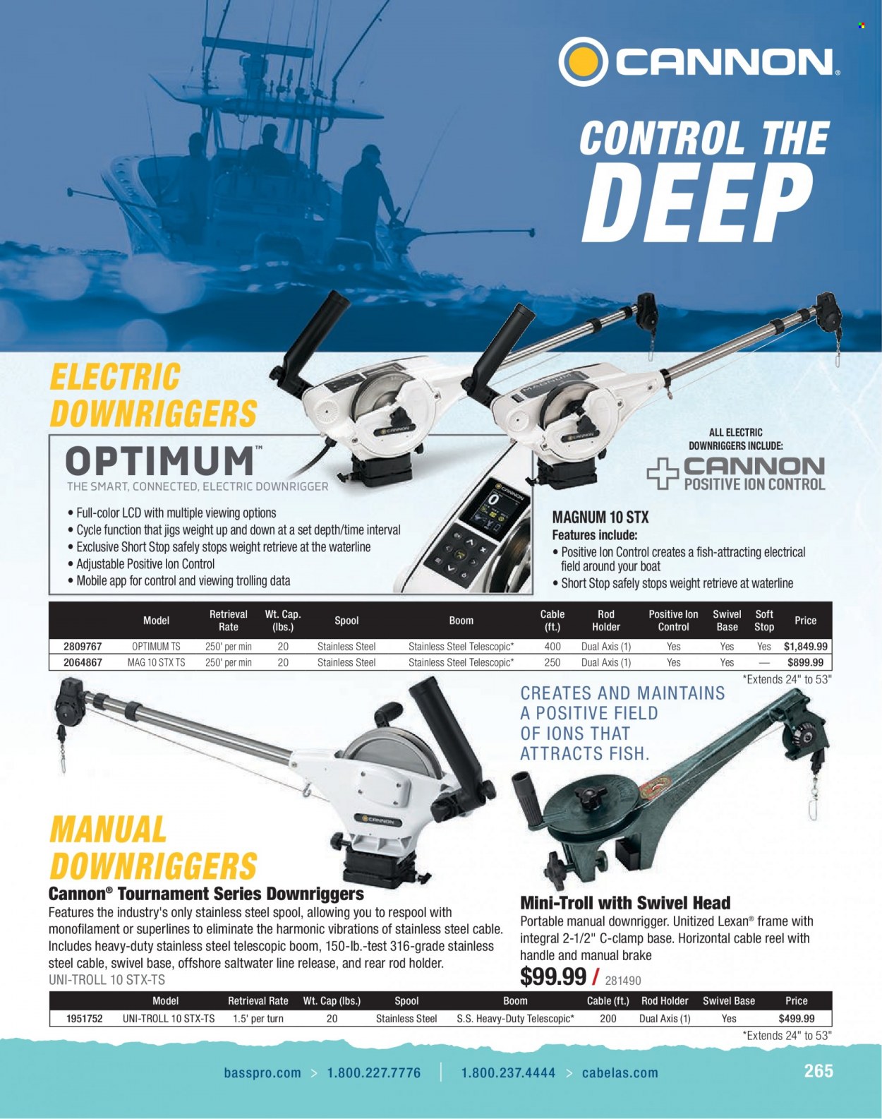thumbnail - Bass Pro Shops Flyer - Sales products - fish, rod holder, clamp, cable reel. Page 265.