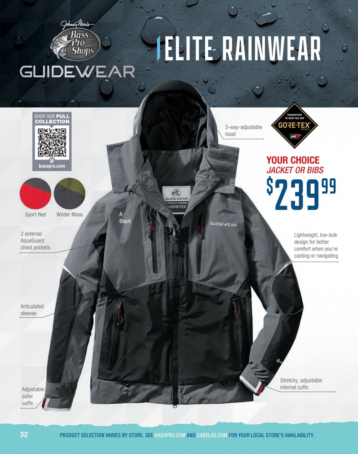 thumbnail - Cabela's Flyer - Sales products - jacket, Bass Pro. Page 32.
