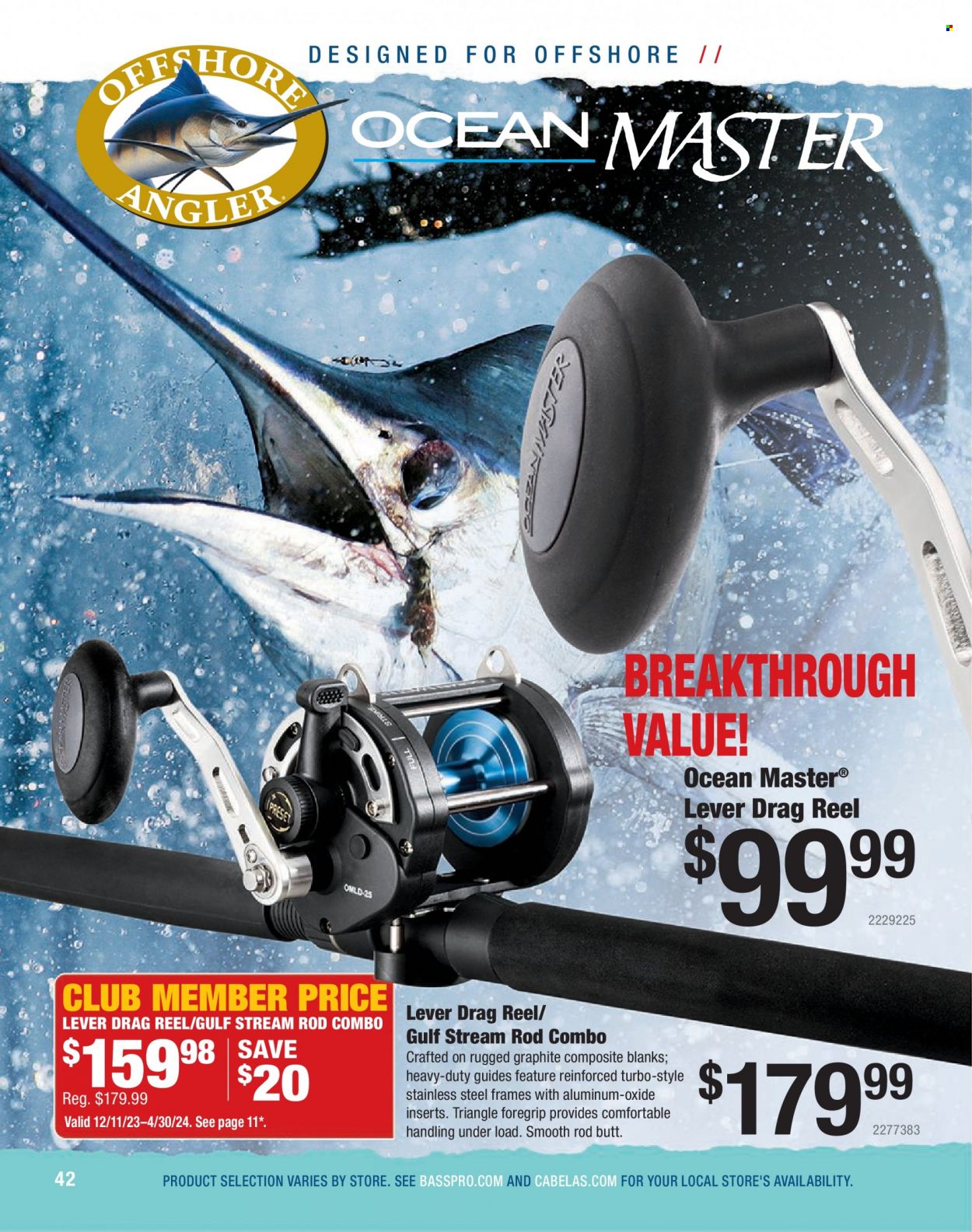 thumbnail - Cabela's Flyer - Sales products - reel. Page 42.