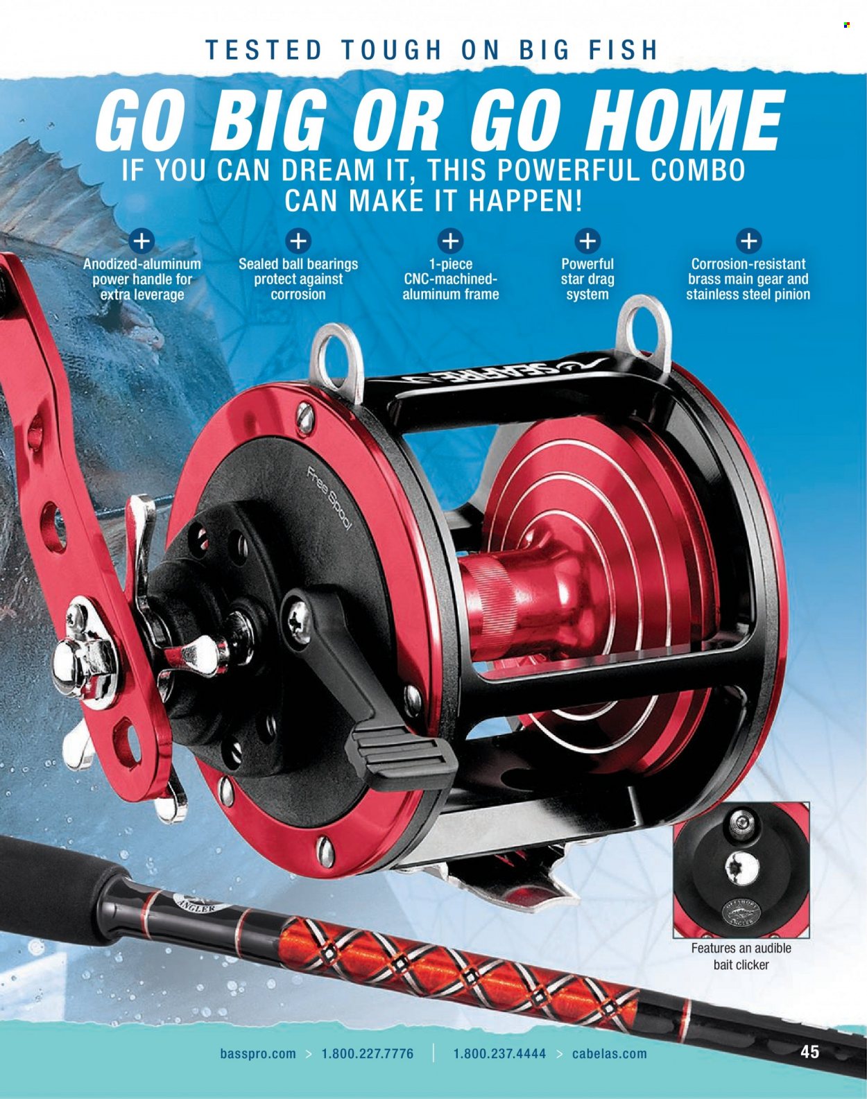 thumbnail - Cabela's Flyer - Sales products - fish. Page 45.