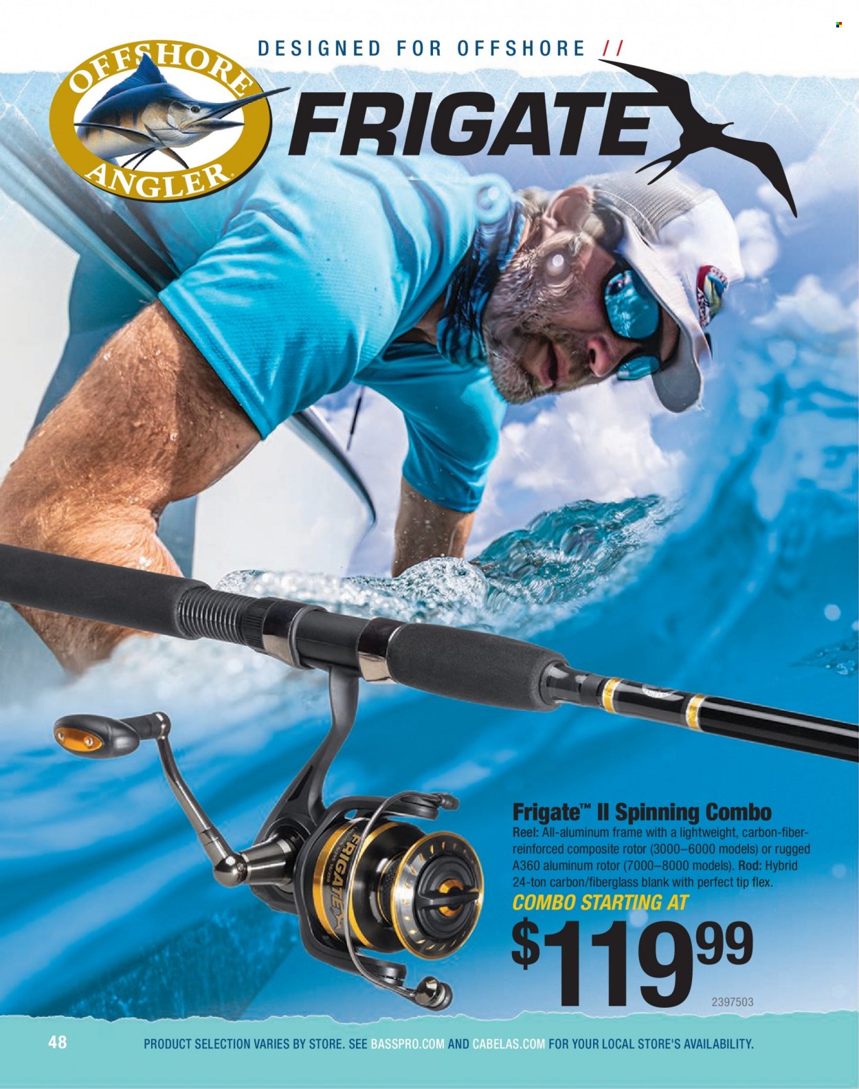 thumbnail - Cabela's Flyer - Sales products - reel. Page 48.