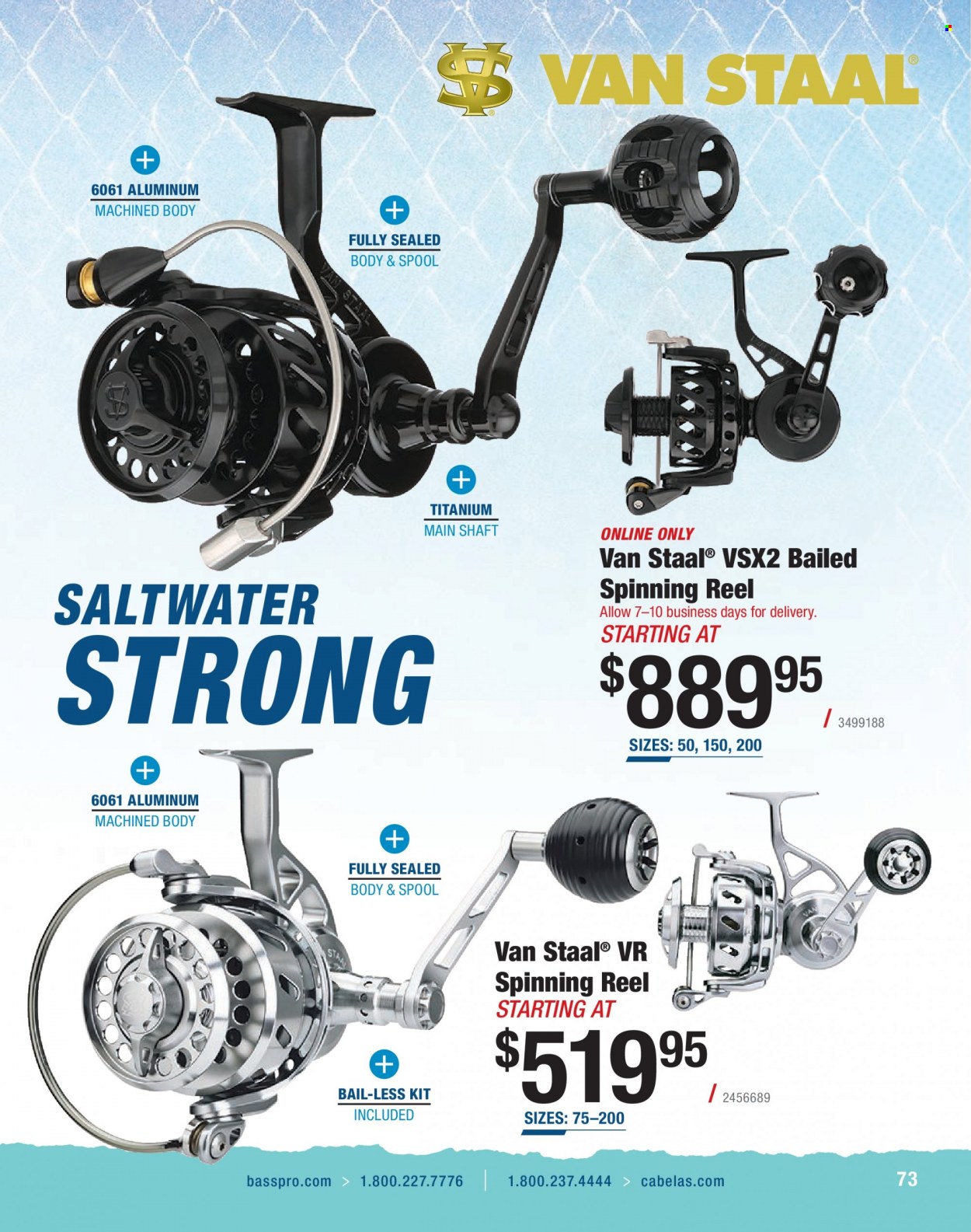 thumbnail - Cabela's Flyer - Sales products - reel, spinning reel. Page 73.