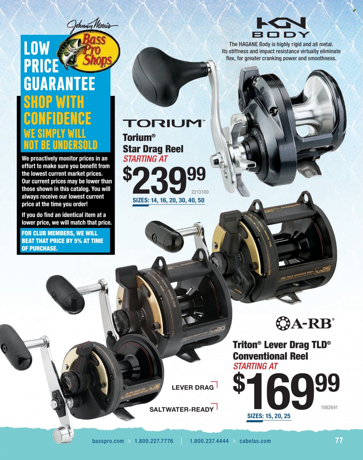 thumbnail - Cabela's Flyer - Sales products - Bass Pro, reel. Page 77.