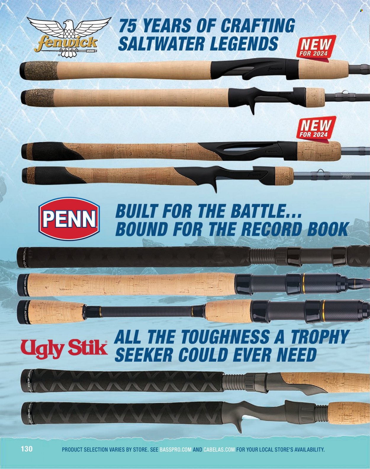thumbnail - Cabela's Flyer - Sales products - fishing rod, Penn. Page 130.