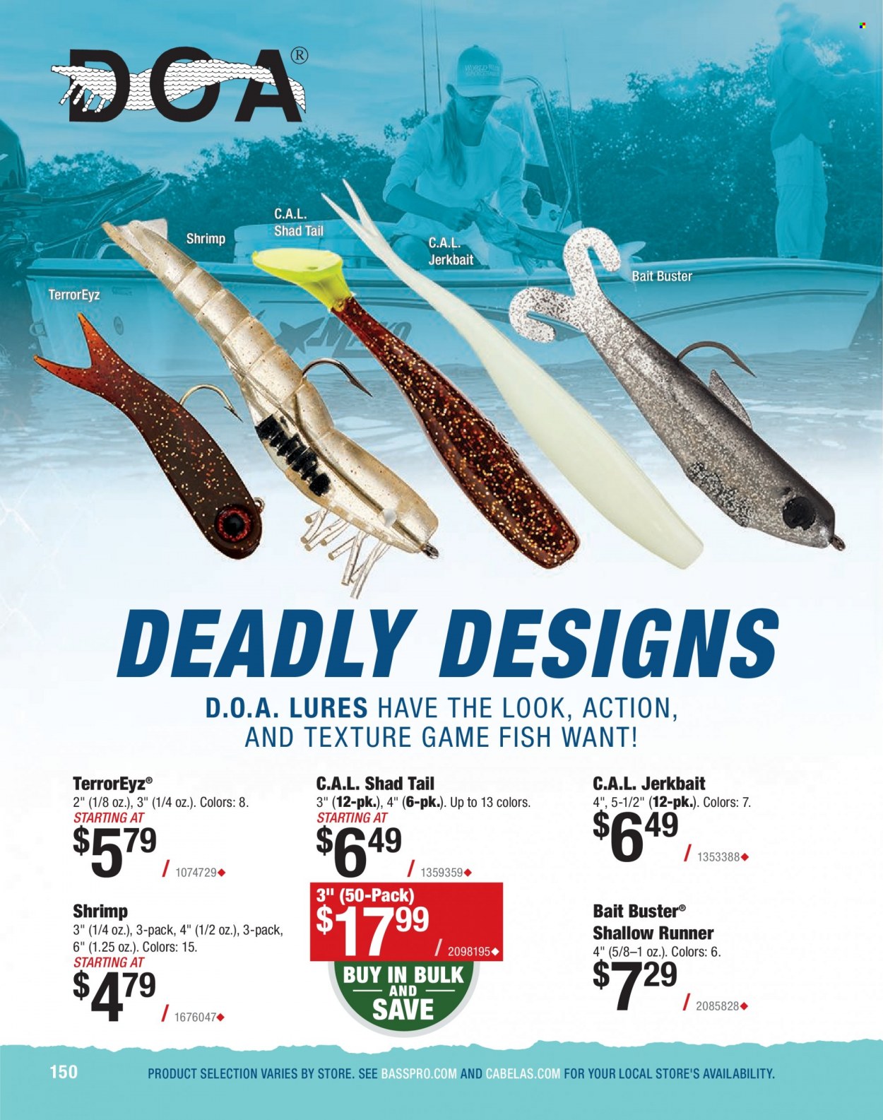 thumbnail - Cabela's Flyer - Sales products - fish. Page 150.