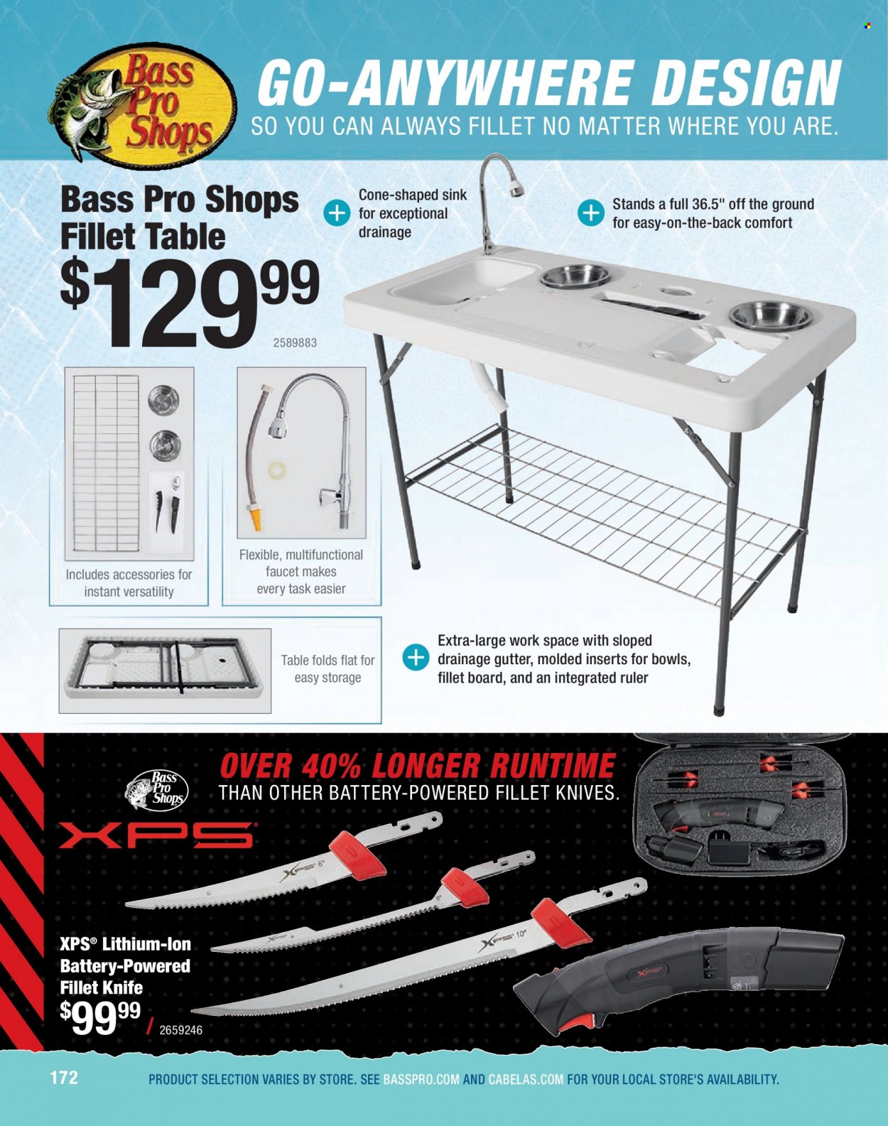 thumbnail - Cabela's Flyer - Sales products - bowl, table, Bass Pro. Page 172.