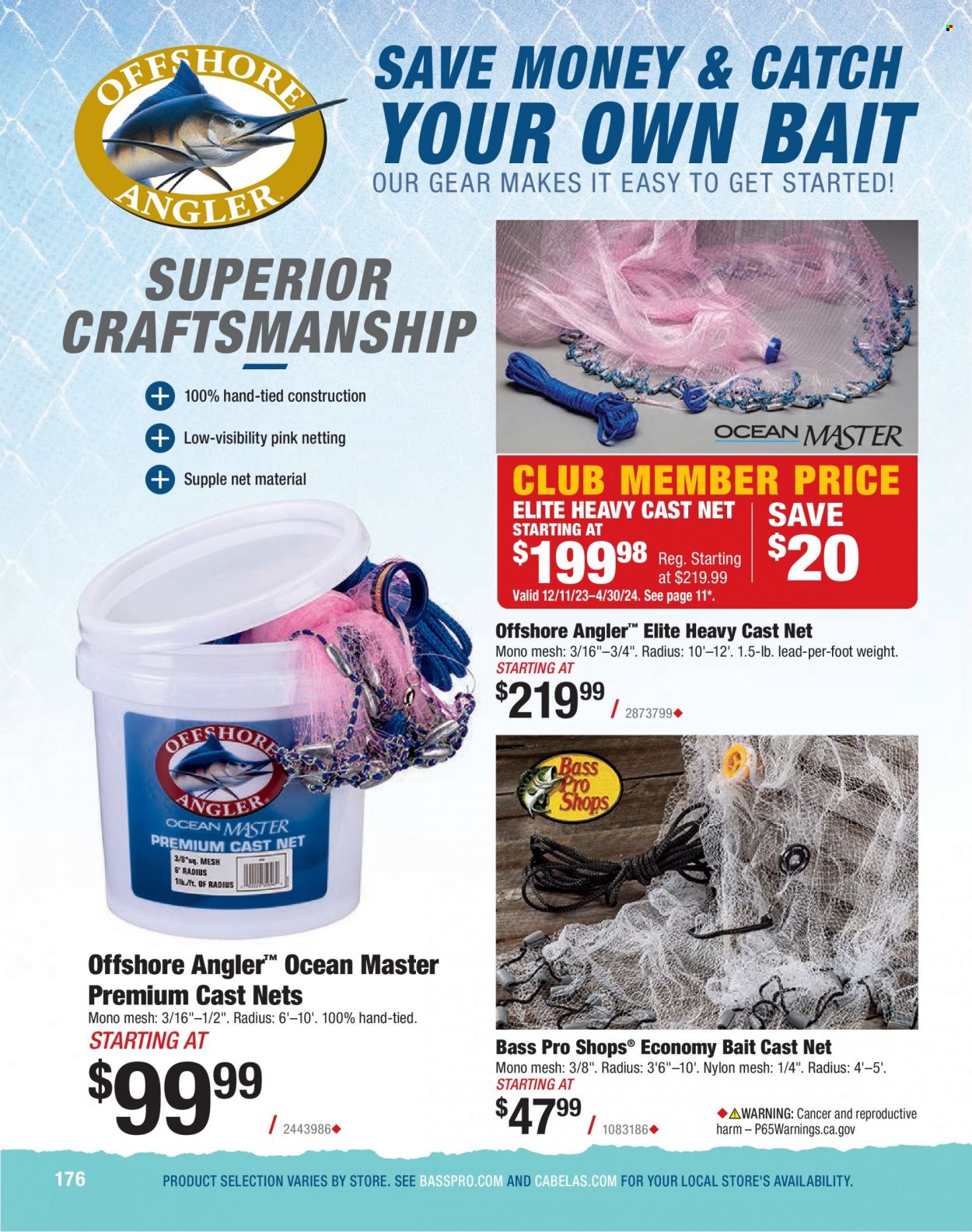 thumbnail - Cabela's Flyer - Sales products - Bass Pro. Page 176.