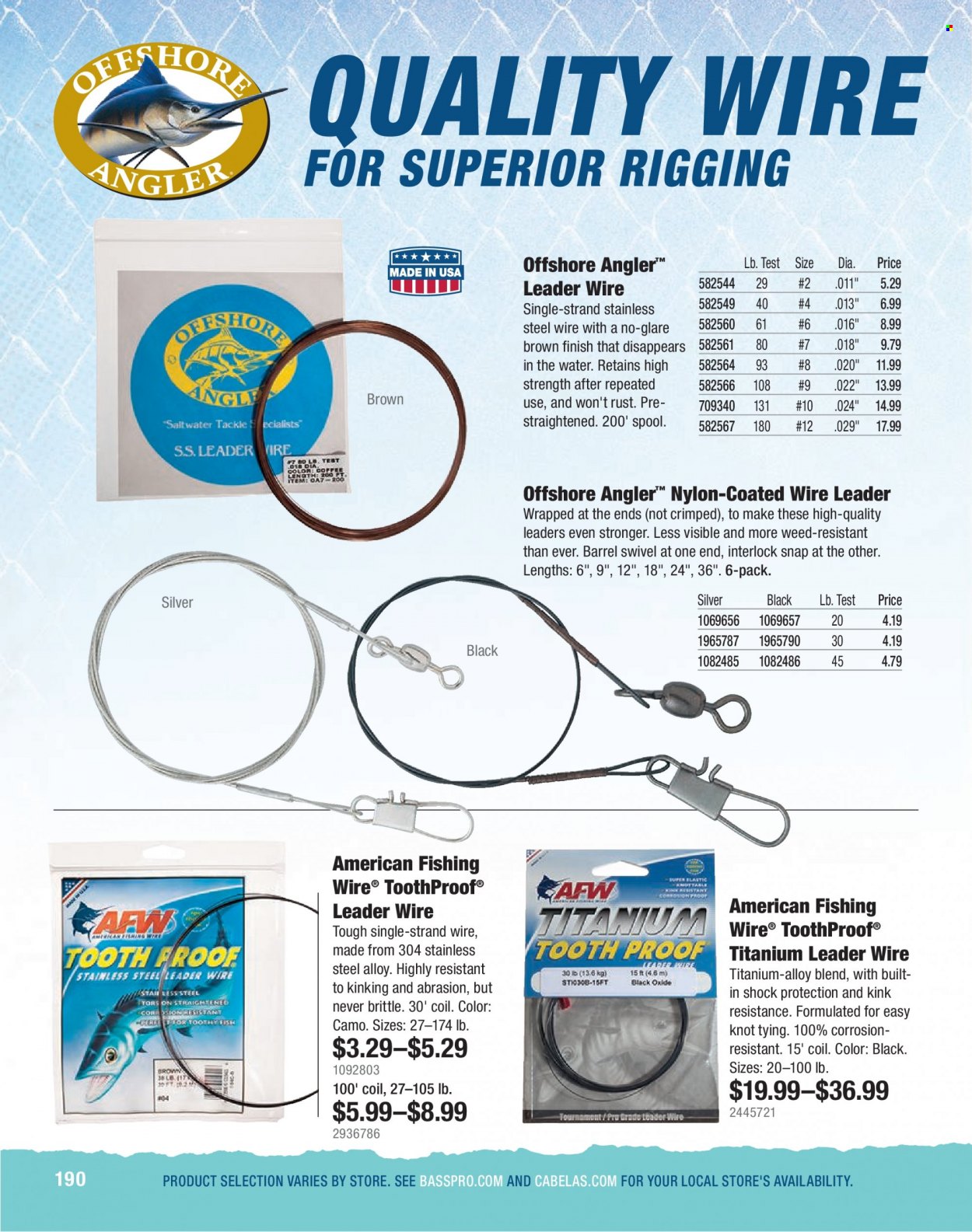 thumbnail - Cabela's Flyer - Sales products - leader. Page 190.