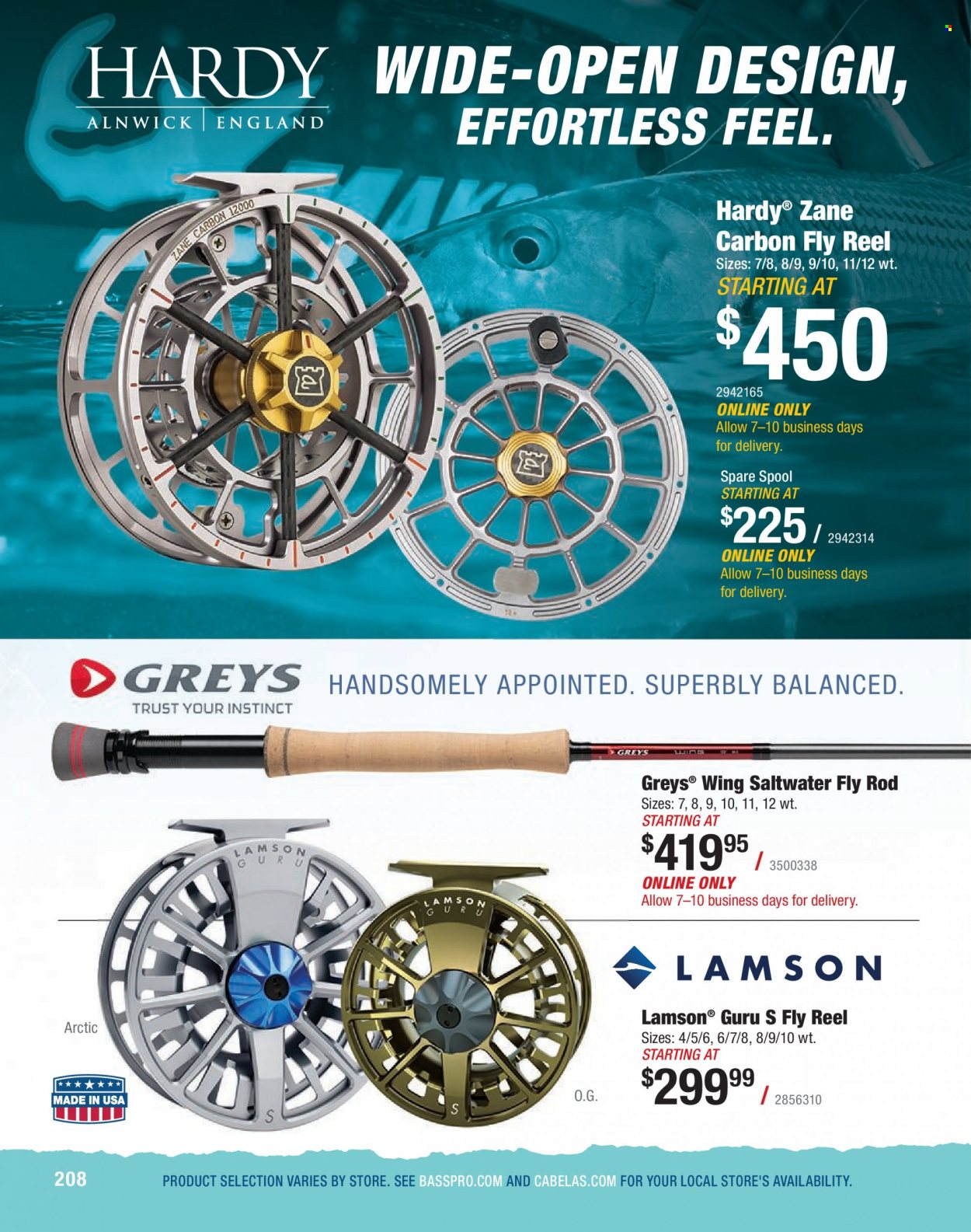 thumbnail - Cabela's Flyer - Sales products - reel. Page 208.