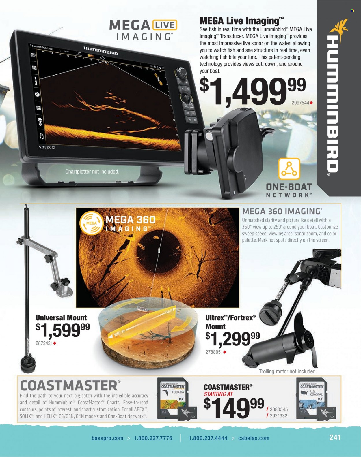 thumbnail - Cabela's Flyer - Sales products - sonar. Page 241.