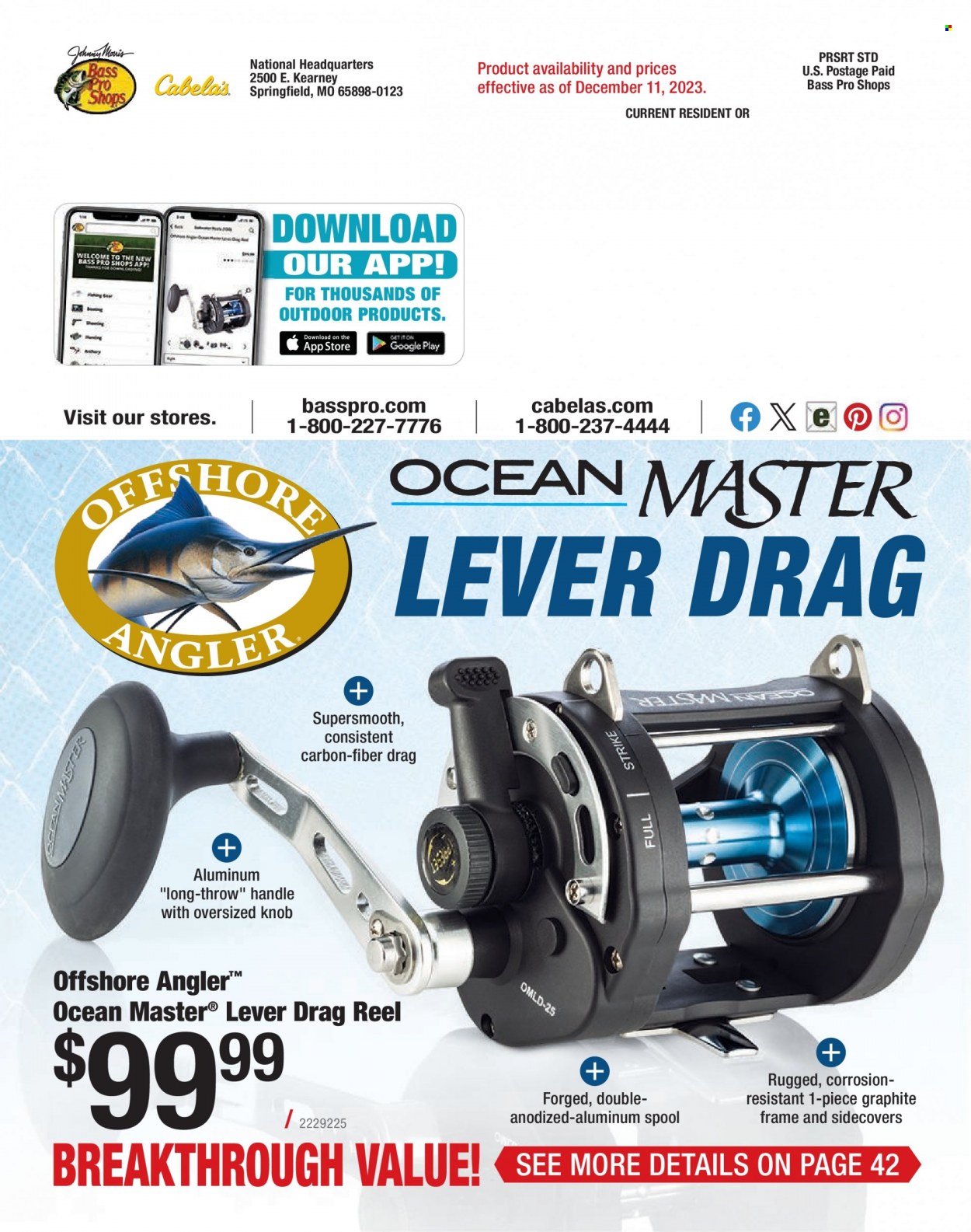 thumbnail - Cabela's Flyer - Sales products - blanket, Bass Pro, reel. Page 292.