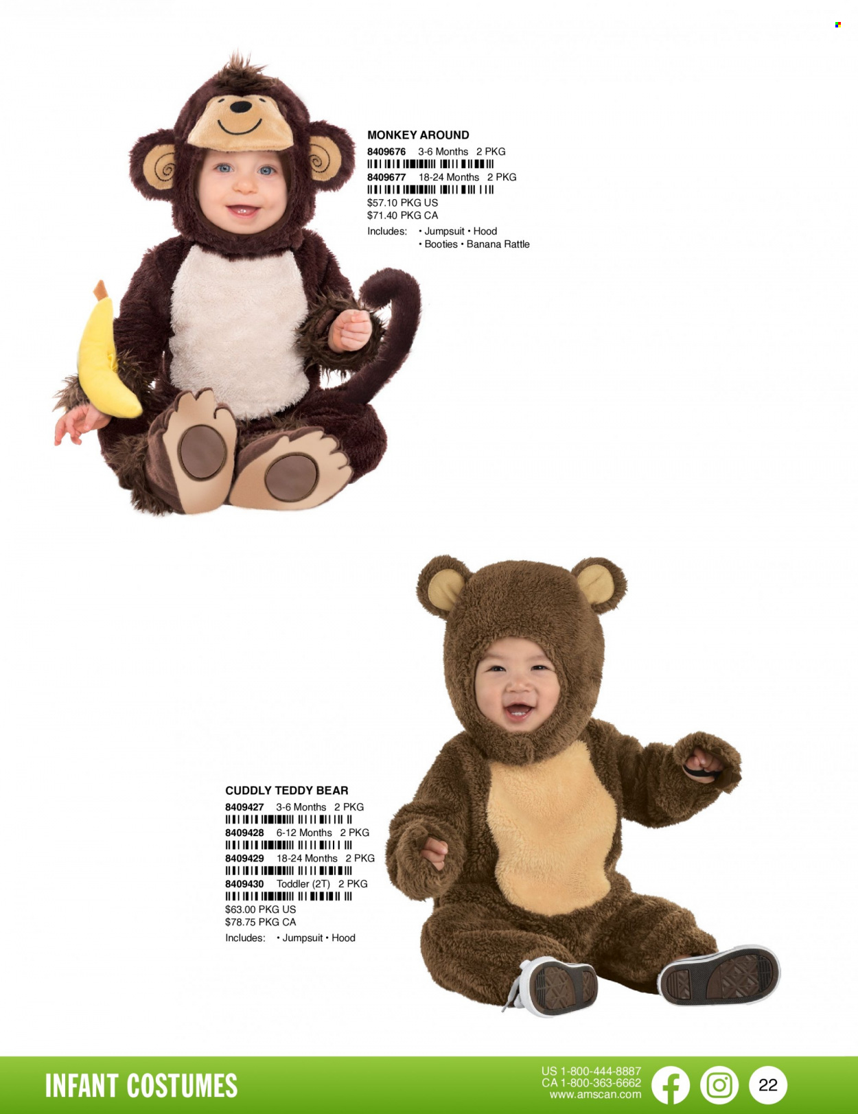 thumbnail - Amscan Flyer - Sales products - rattle, monkey, teddy, costume. Page 25.