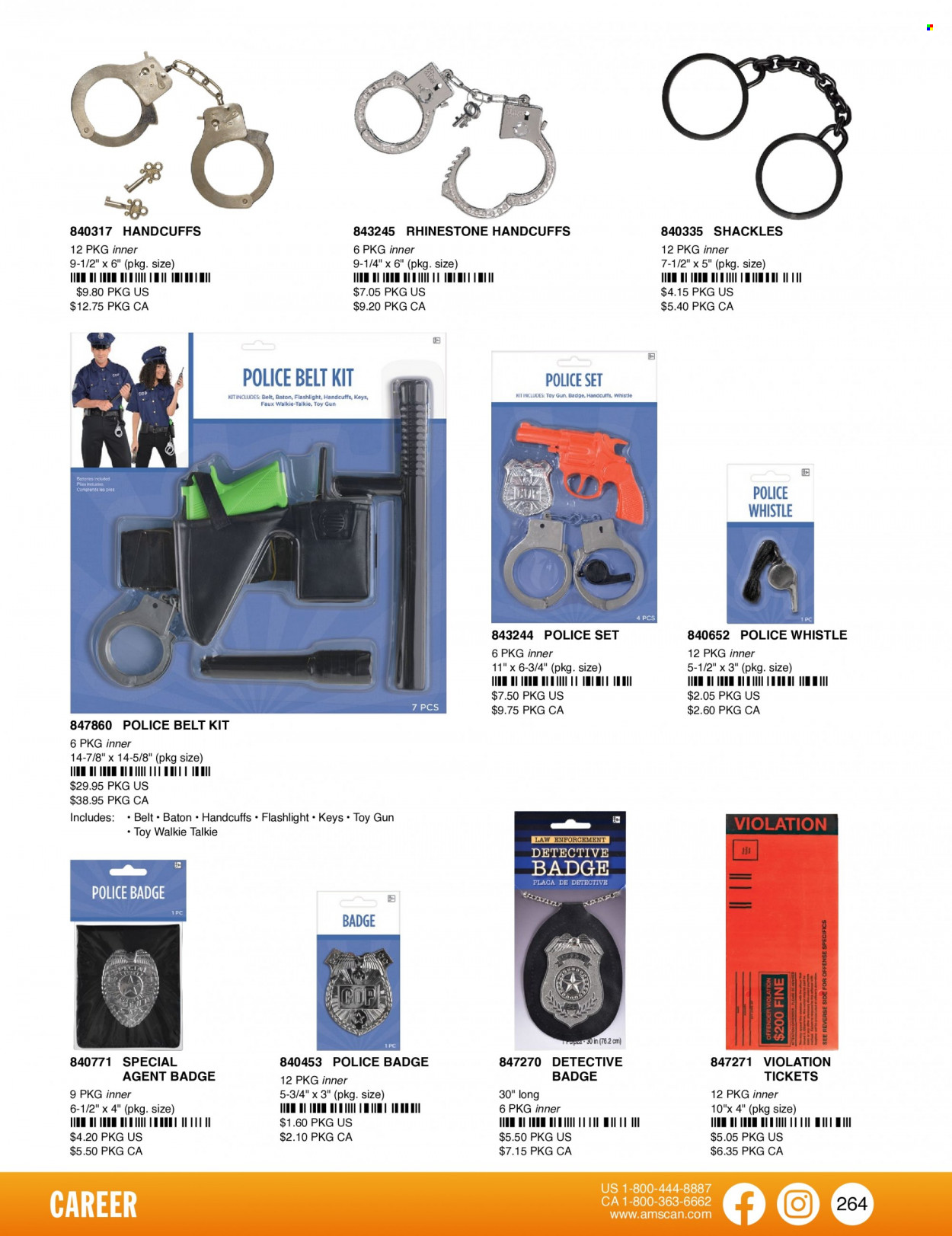 thumbnail - Amscan Flyer - Sales products - toys, walkie talkie. Page 267.