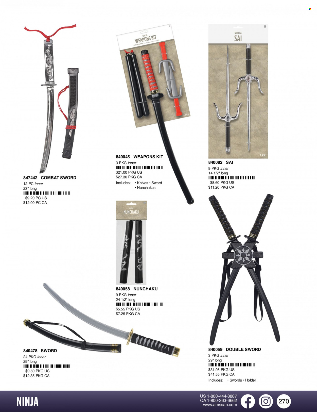 thumbnail - Amscan Flyer - Sales products - knife, holder. Page 273.