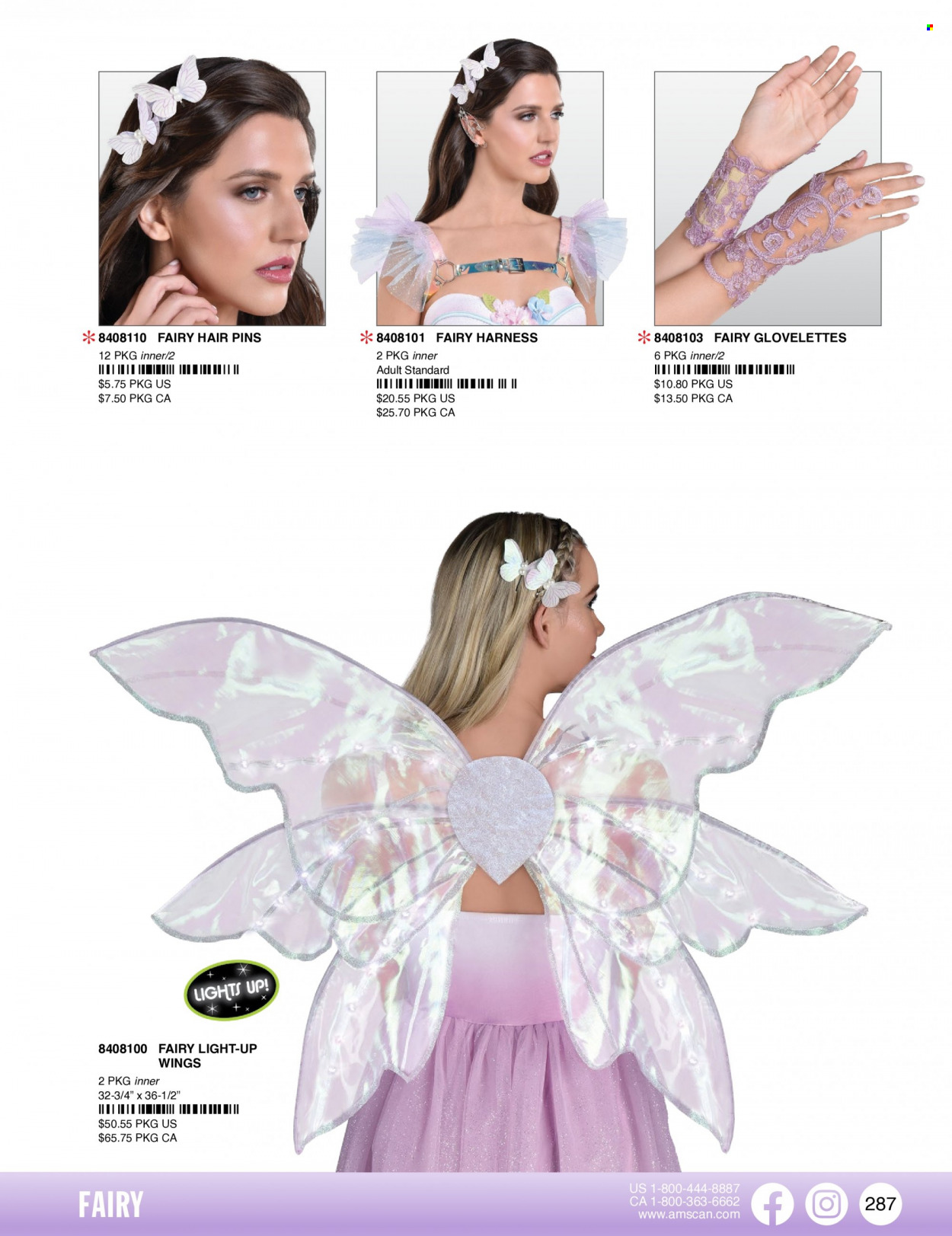 thumbnail - Amscan Flyer - Sales products - pin, fairy hair. Page 290.