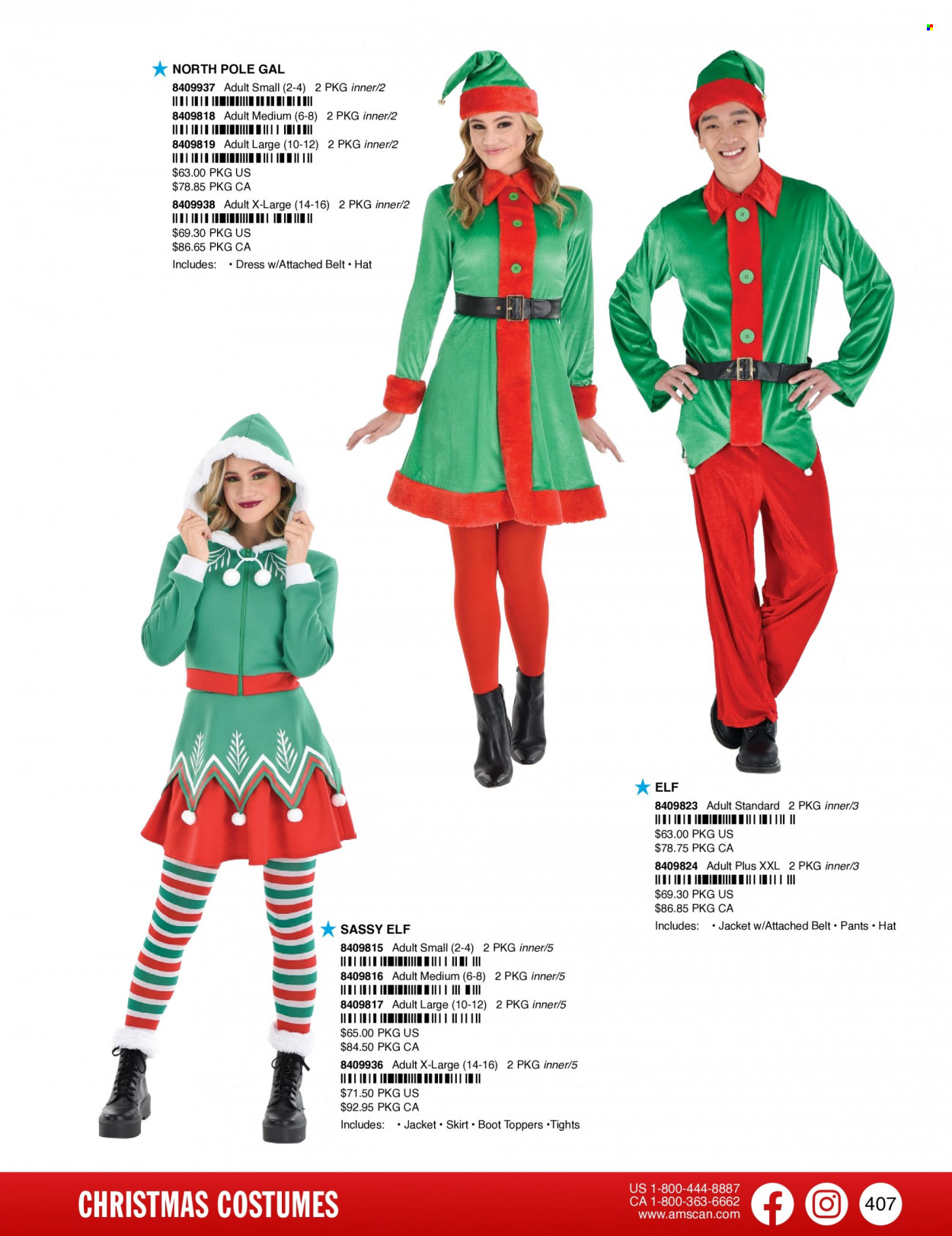 thumbnail - Amscan Flyer - Sales products - Elf, costume. Page 410.