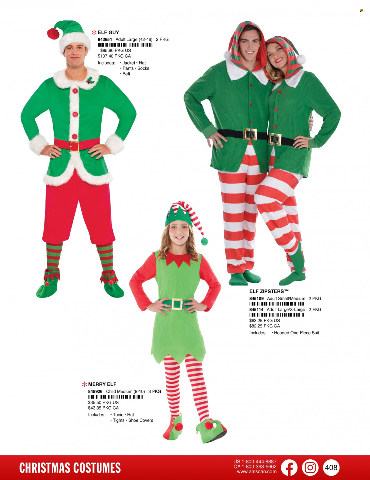 thumbnail - Amscan Flyer - Sales products - Elf, costume. Page 411.