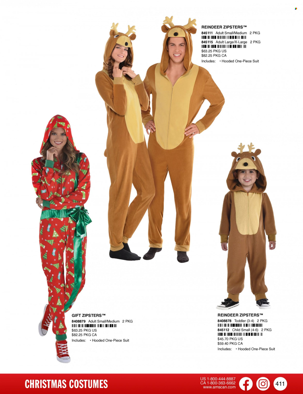 thumbnail - Amscan Flyer - Sales products - reindeer, costume. Page 414.