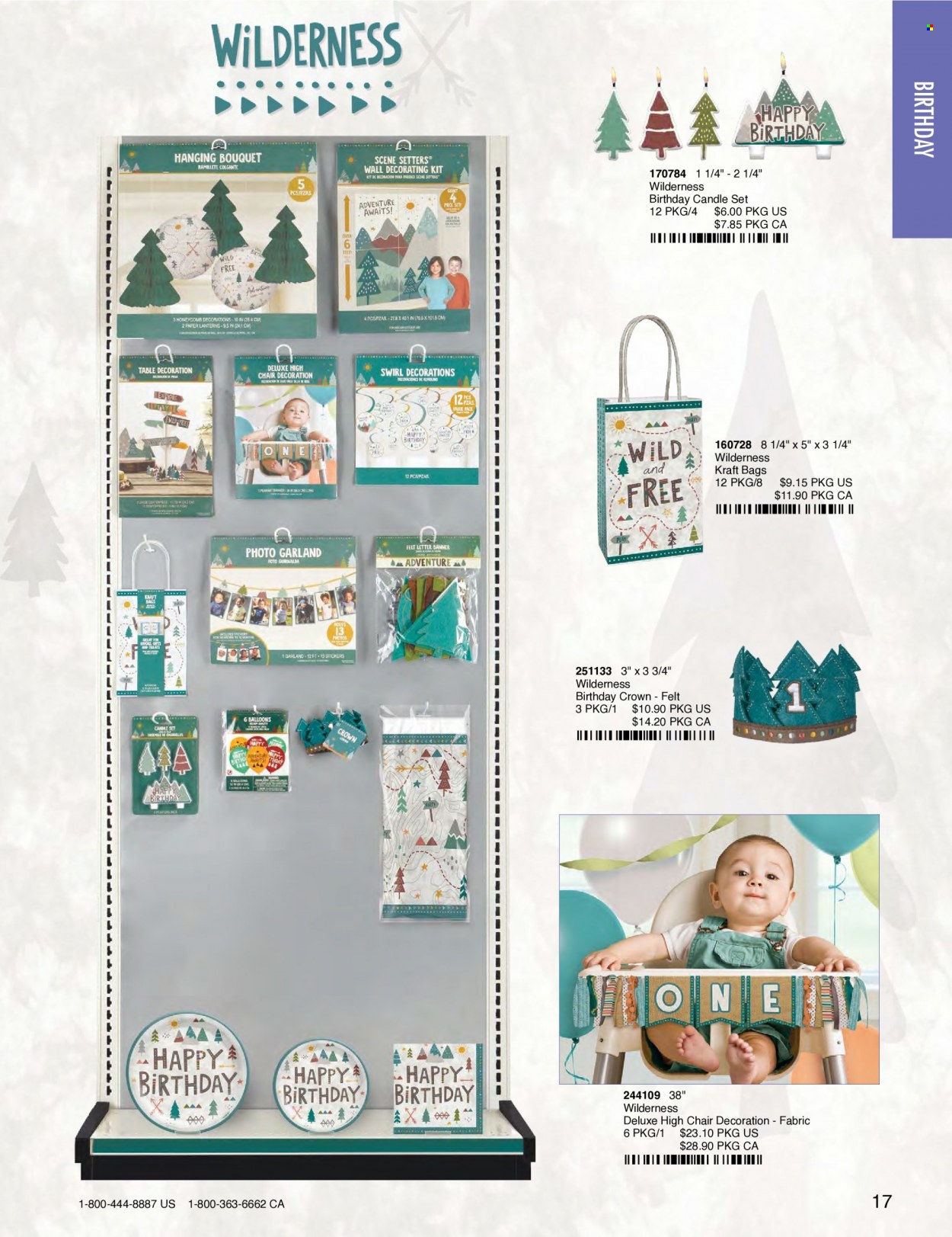 thumbnail - Amscan Flyer - Sales products - bag, sticker, paper, balloons, candle, garland. Page 20.