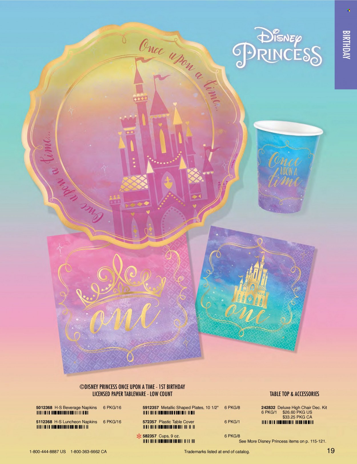 thumbnail - Amscan Flyer - Sales products - napkins, Disney, tableware, plate, cup, toys, princess. Page 22.