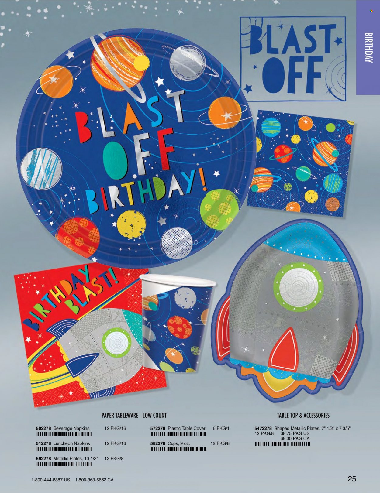thumbnail - Amscan Flyer - Sales products - napkins, tableware, plate, cup. Page 28.