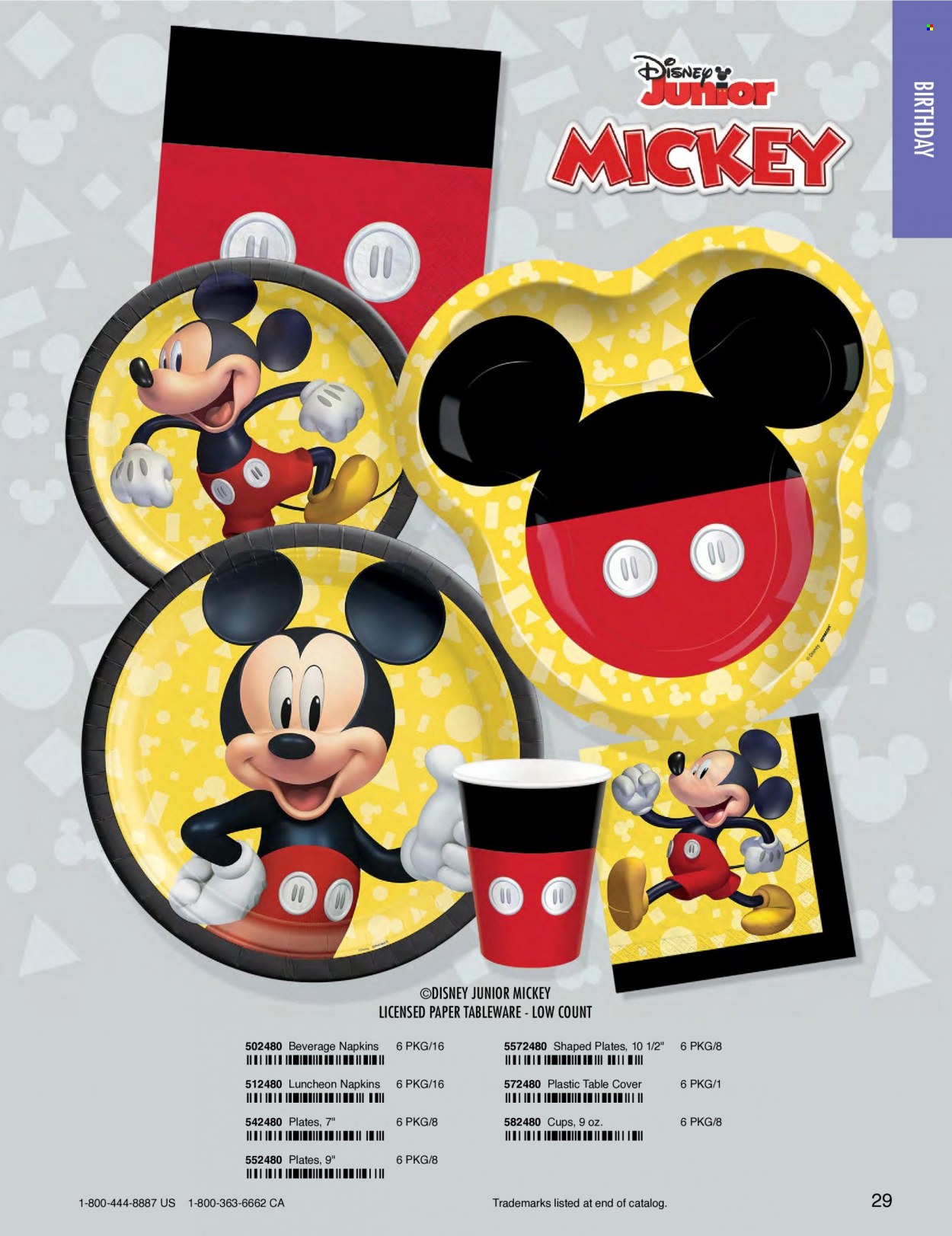 thumbnail - Amscan Flyer - Sales products - napkins, Disney, tableware, plate, cup, Mickey Mouse. Page 32.