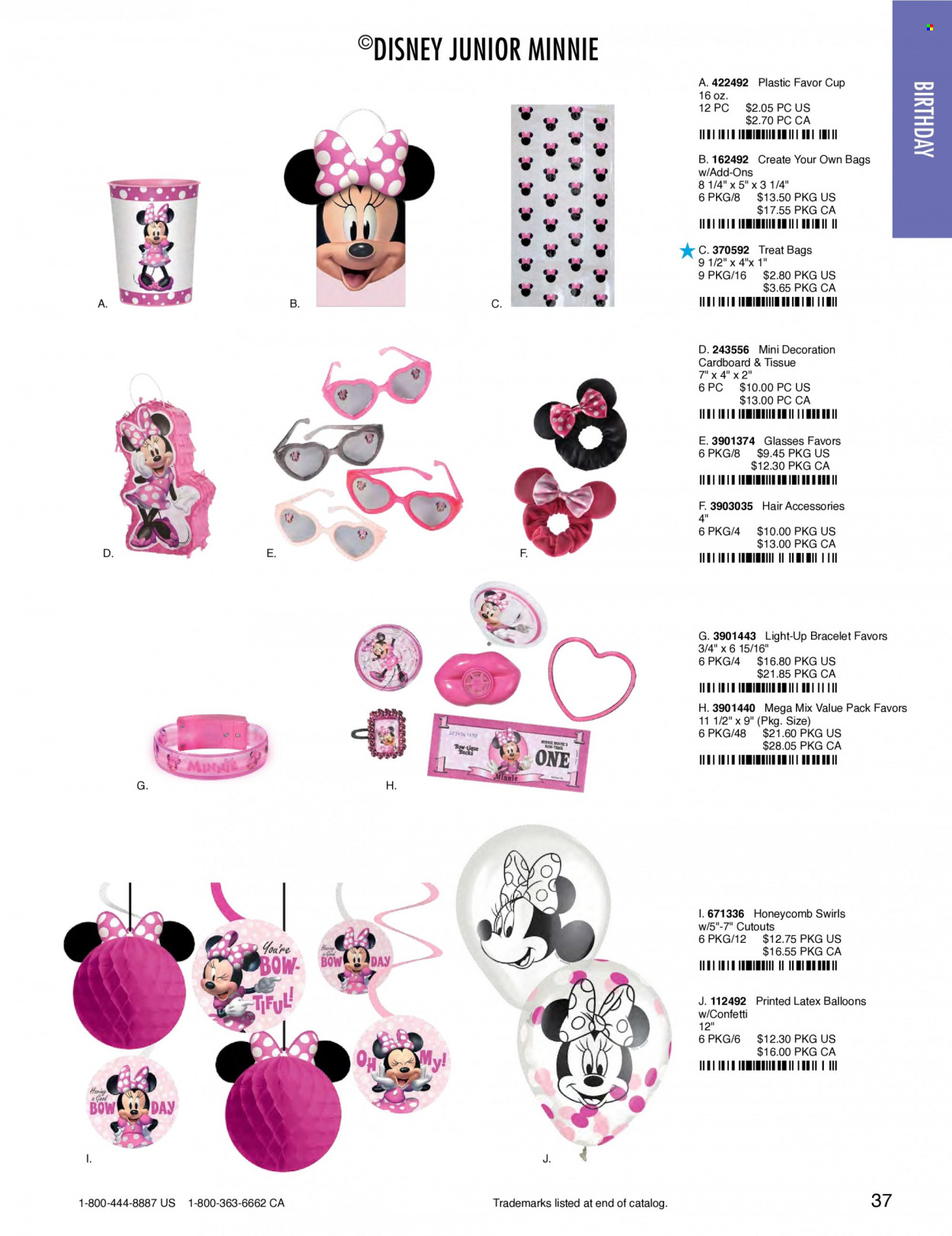 thumbnail - Amscan Flyer - Sales products - tissues, Disney, cup, Minnie Mouse, balloons. Page 40.