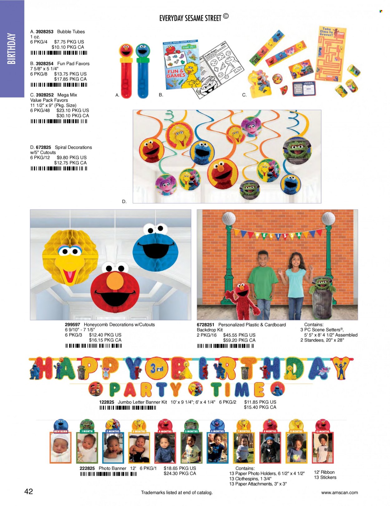thumbnail - Amscan Flyer - Sales products - sticker, paper, puzzle. Page 45.