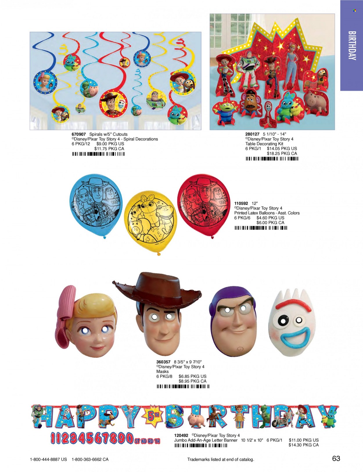 thumbnail - Amscan Flyer - Sales products - Disney, balloons, toys. Page 66.