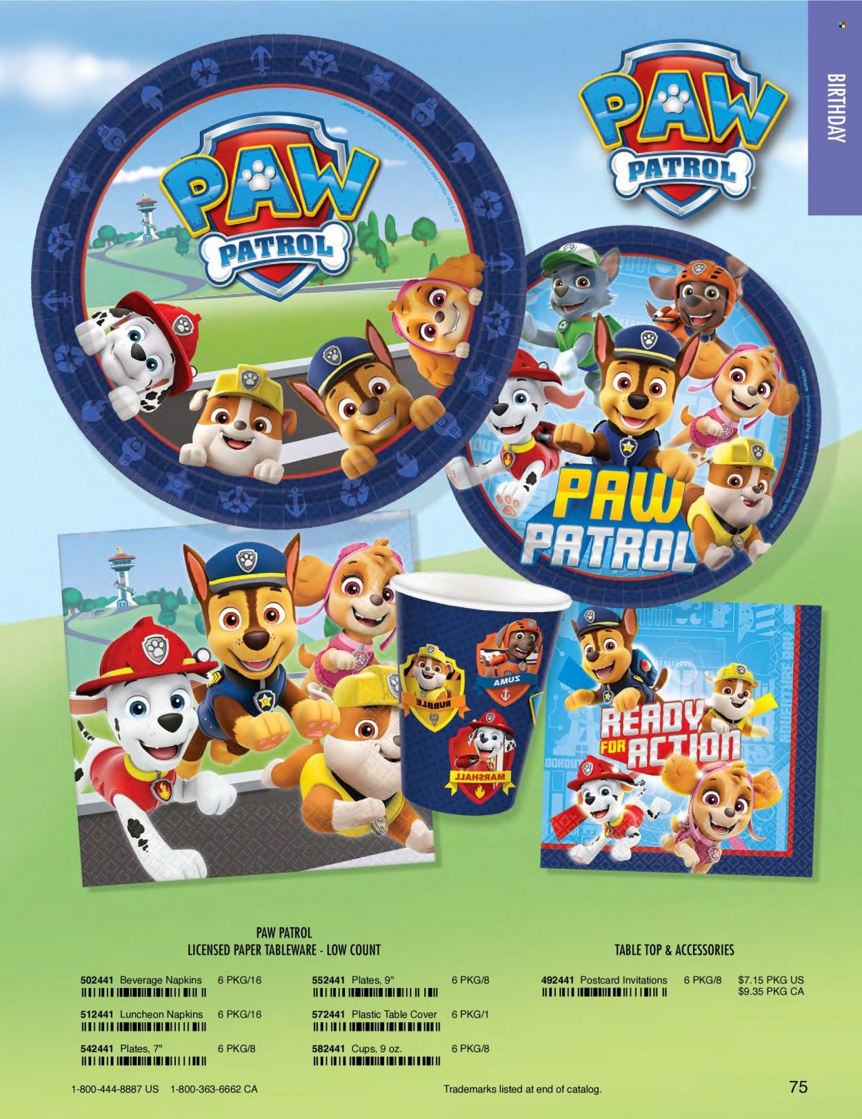 thumbnail - Amscan Flyer - Sales products - napkins, tableware, plate, cup, Paw Patrol. Page 78.