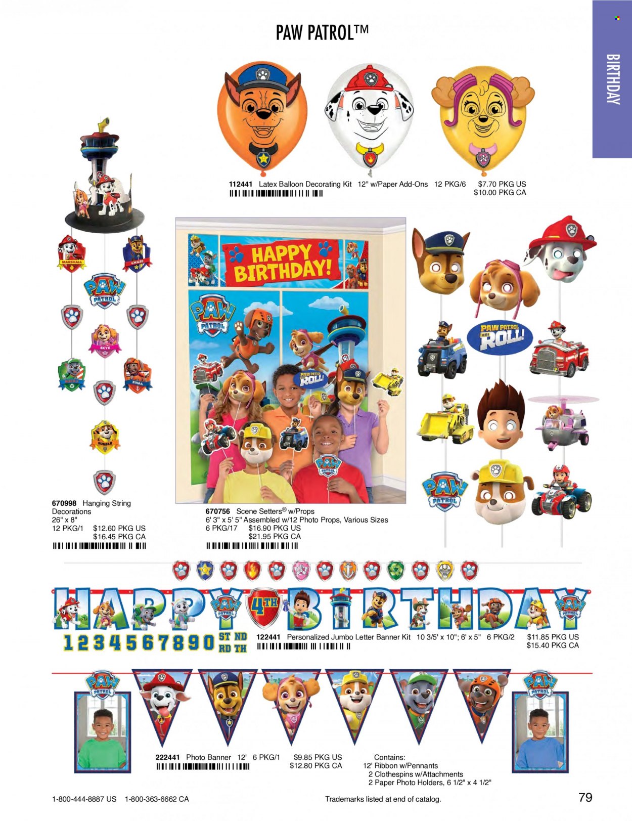 thumbnail - Amscan Flyer - Sales products - paper, balloons, Paw Patrol. Page 82.