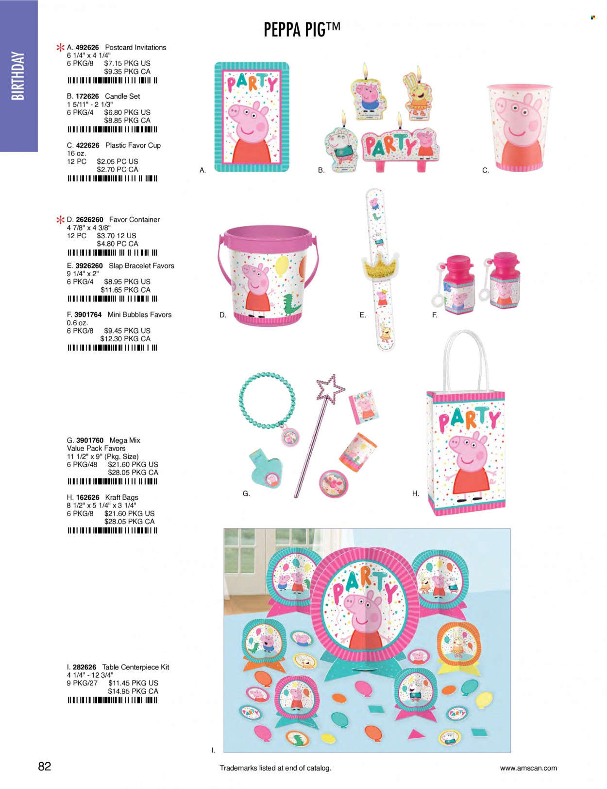 thumbnail - Amscan Flyer - Sales products - cup, container, bag, candle. Page 85.