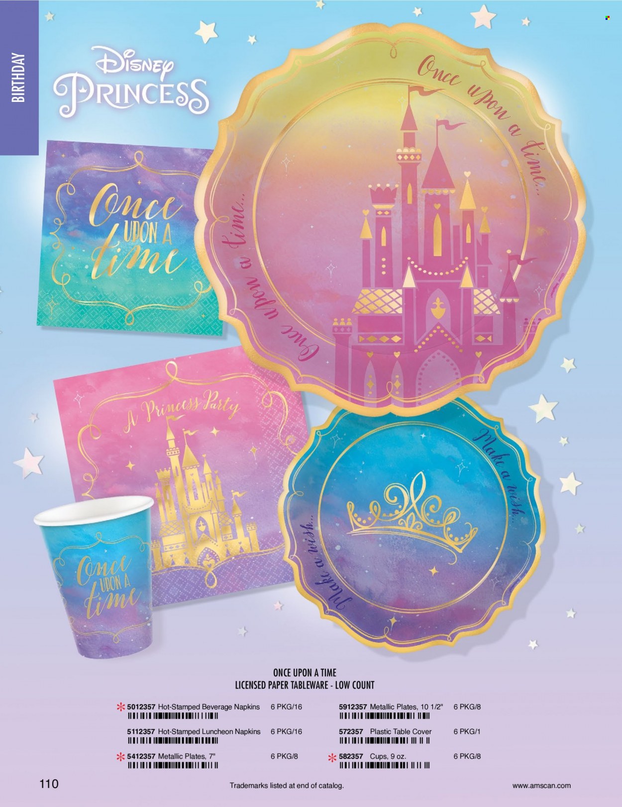 thumbnail - Amscan Flyer - Sales products - napkins, Disney, tableware, plate, cup, toys, princess. Page 113.