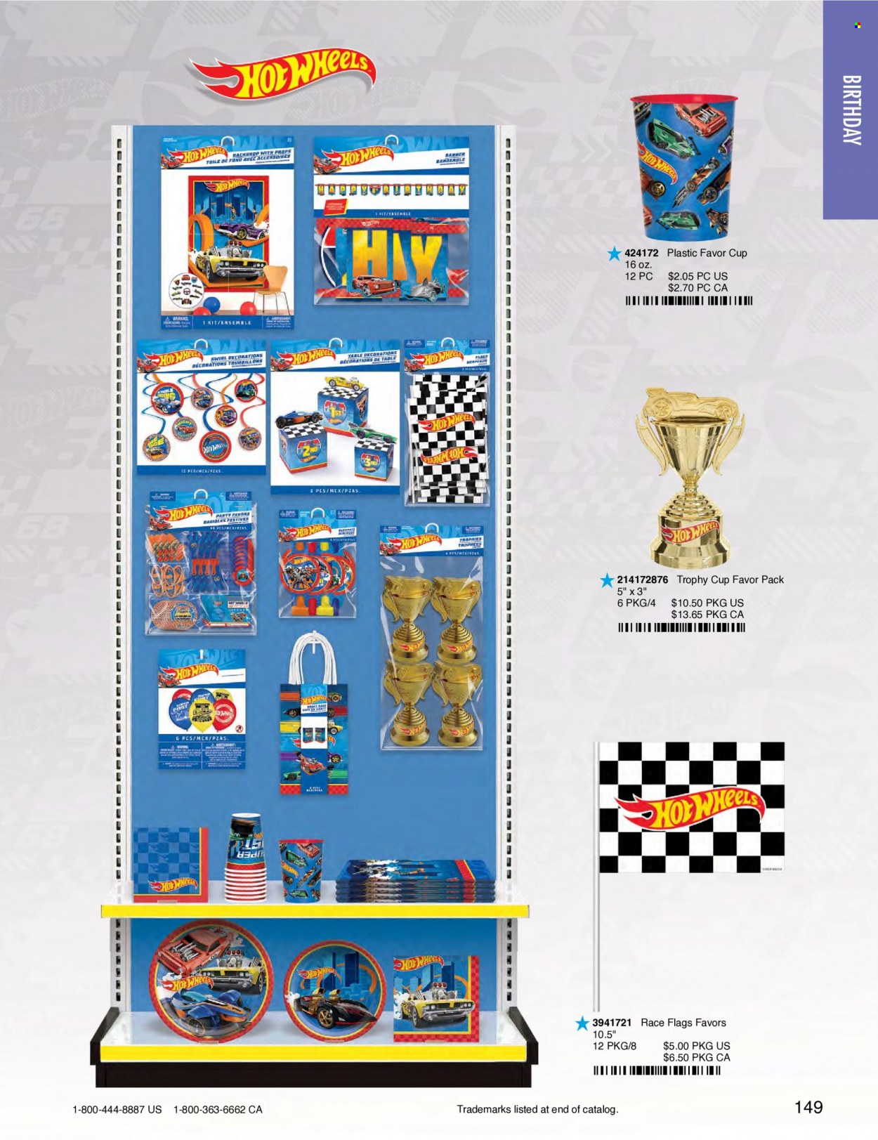thumbnail - Amscan Flyer - Sales products - cup, bag, toys, Hot Wheels. Page 152.