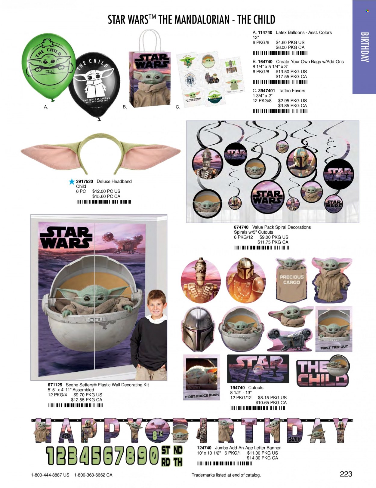 thumbnail - Amscan Flyer - Sales products - bag, balloons, Star Wars. Page 226.