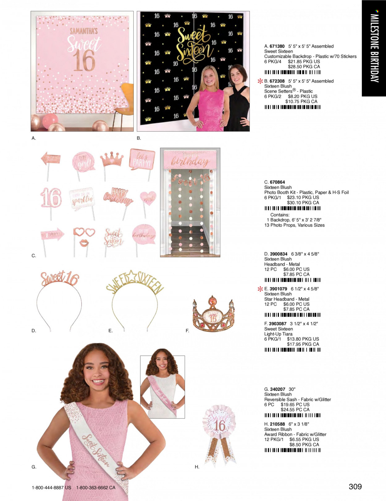 thumbnail - Amscan Flyer - Sales products - glitter, sticker, paper. Page 312.