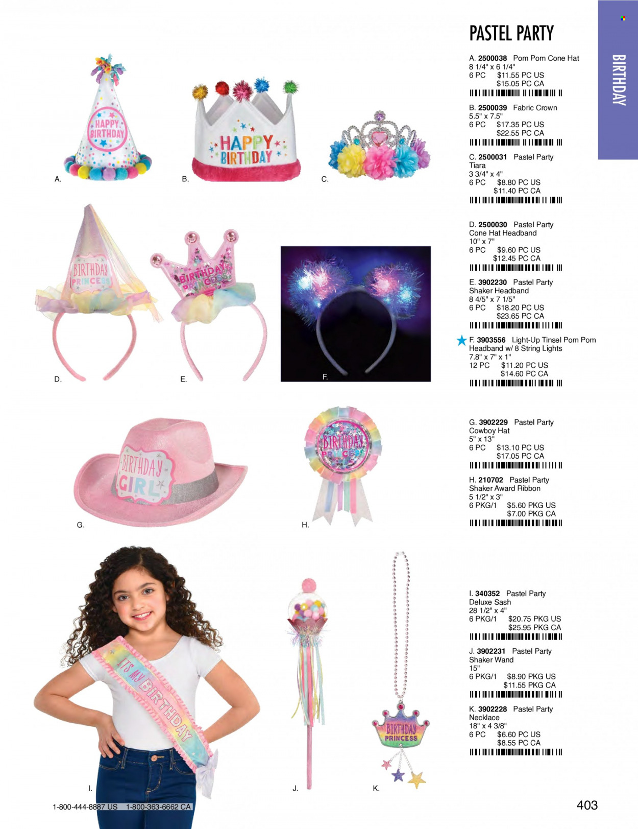 thumbnail - Amscan Flyer - Sales products - shaker, princess. Page 406.