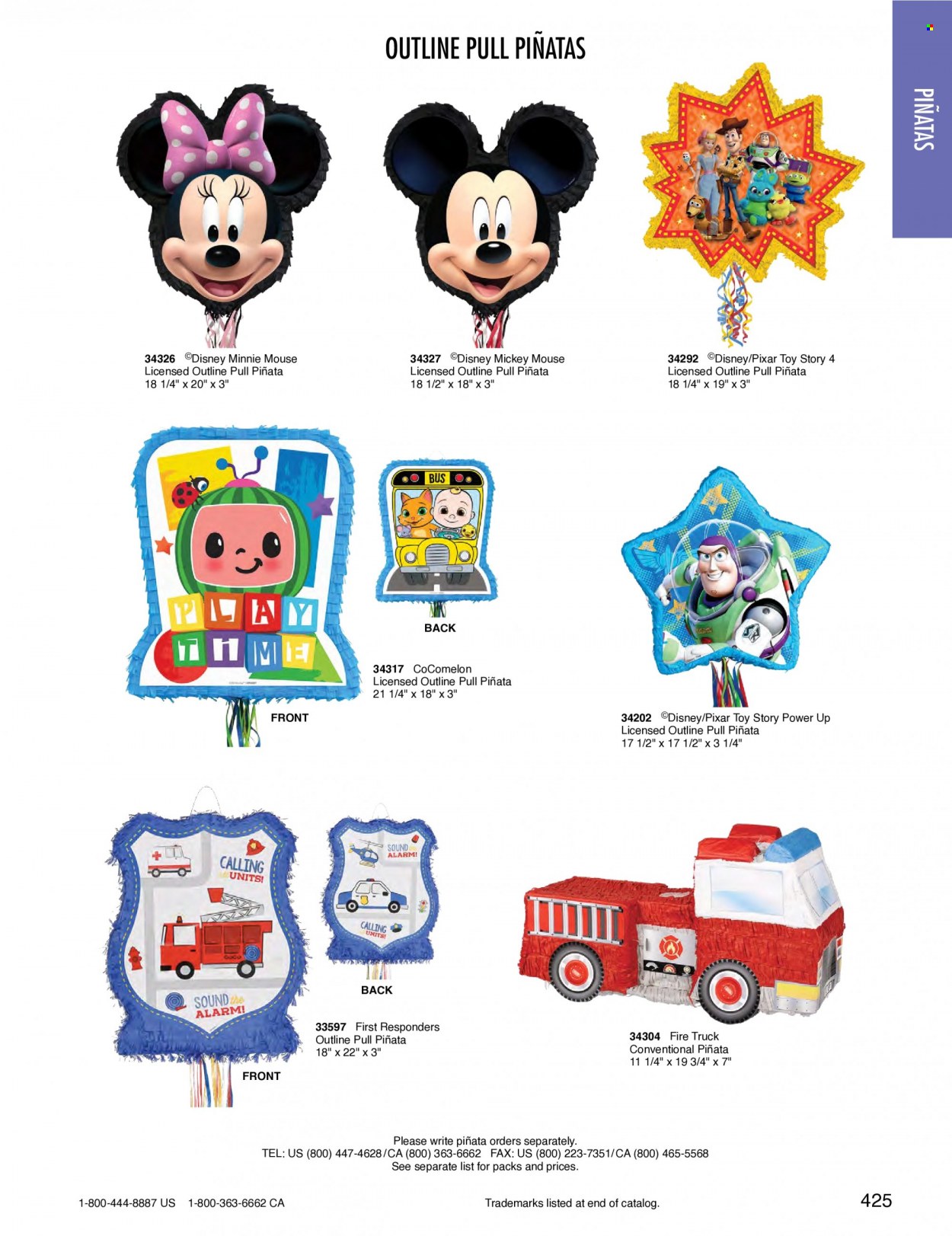 thumbnail - Amscan Flyer - Sales products - Disney, Mickey Mouse, Minnie Mouse, toys. Page 428.