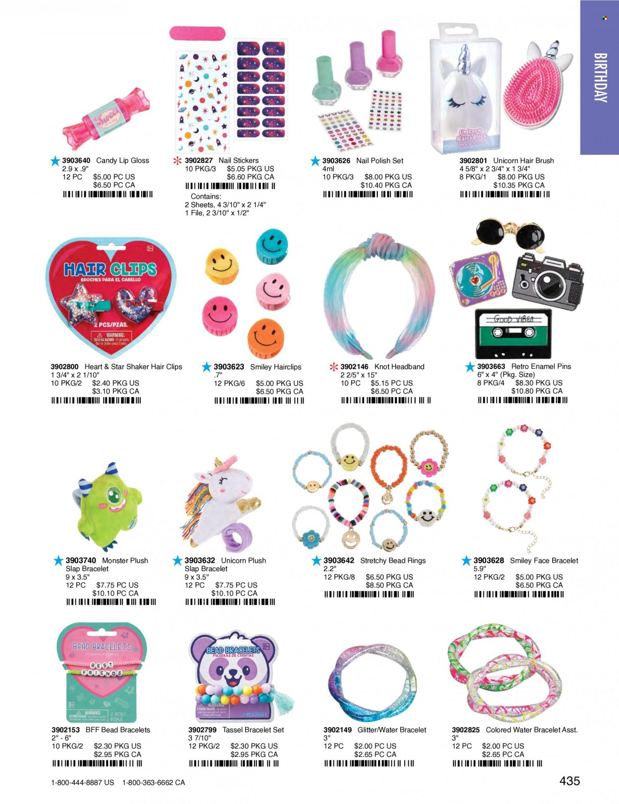 thumbnail - Amscan Flyer - Sales products - shaker, glitter, sticker, pin, Monster. Page 438.