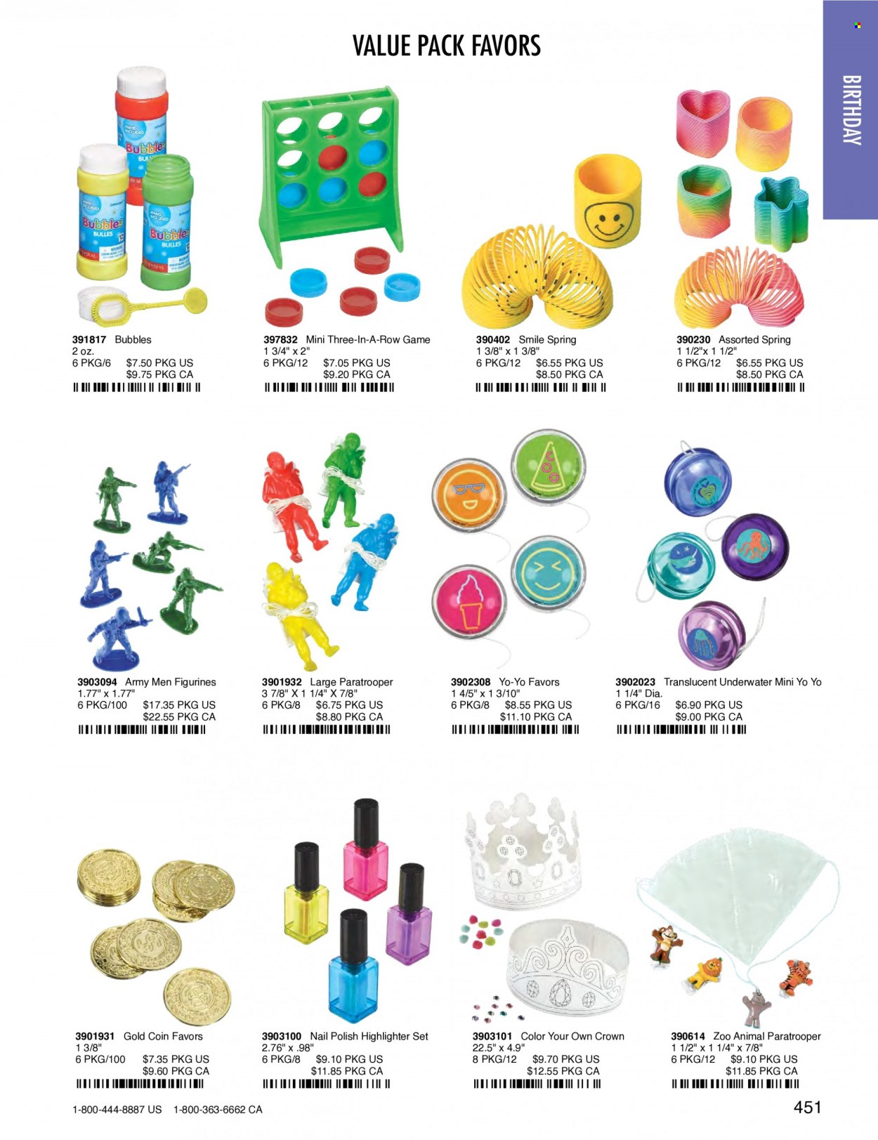 thumbnail - Amscan Flyer - Sales products - highlighters. Page 454.