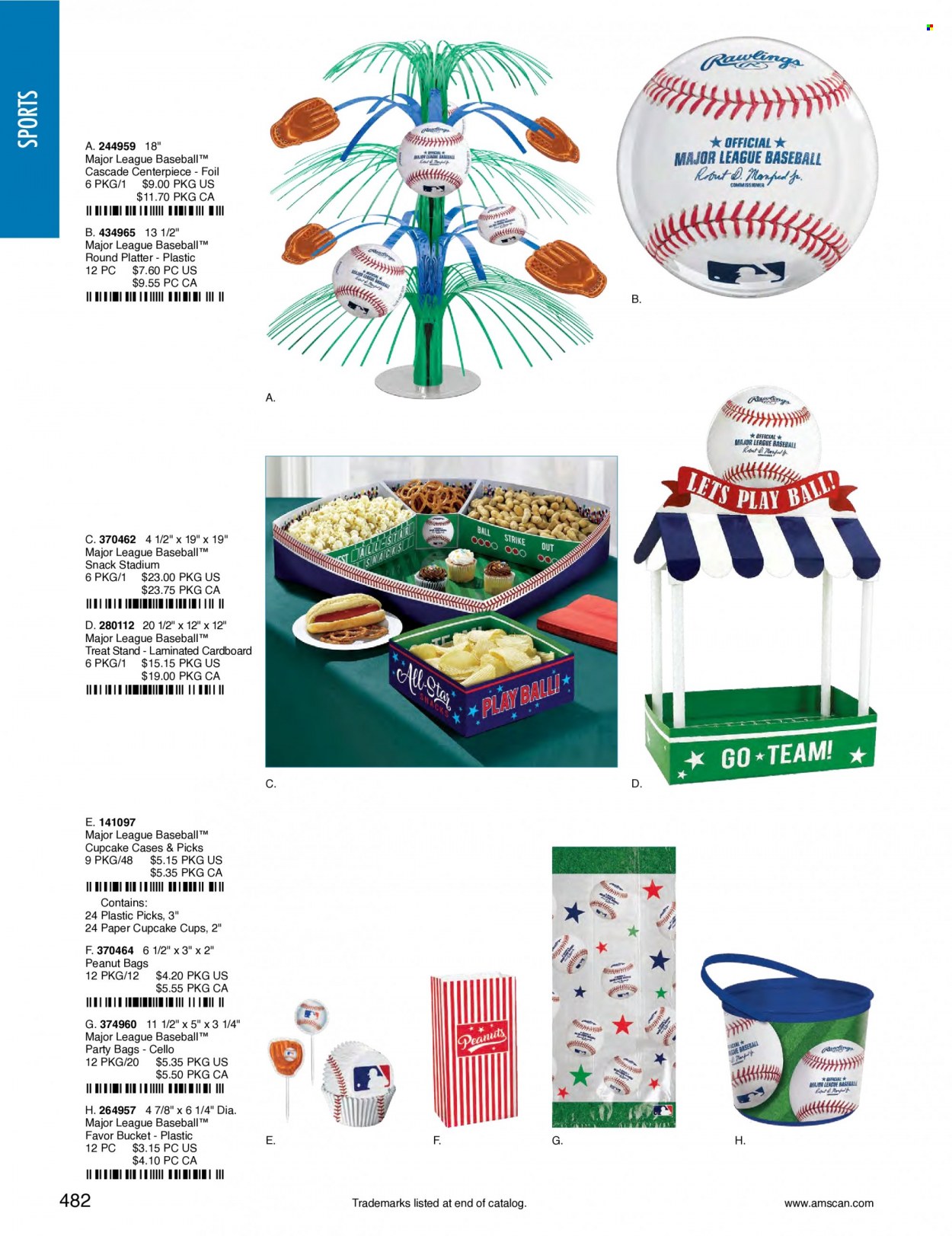 thumbnail - Amscan Flyer - Sales products - cup, platters, paper, Cello. Page 485.