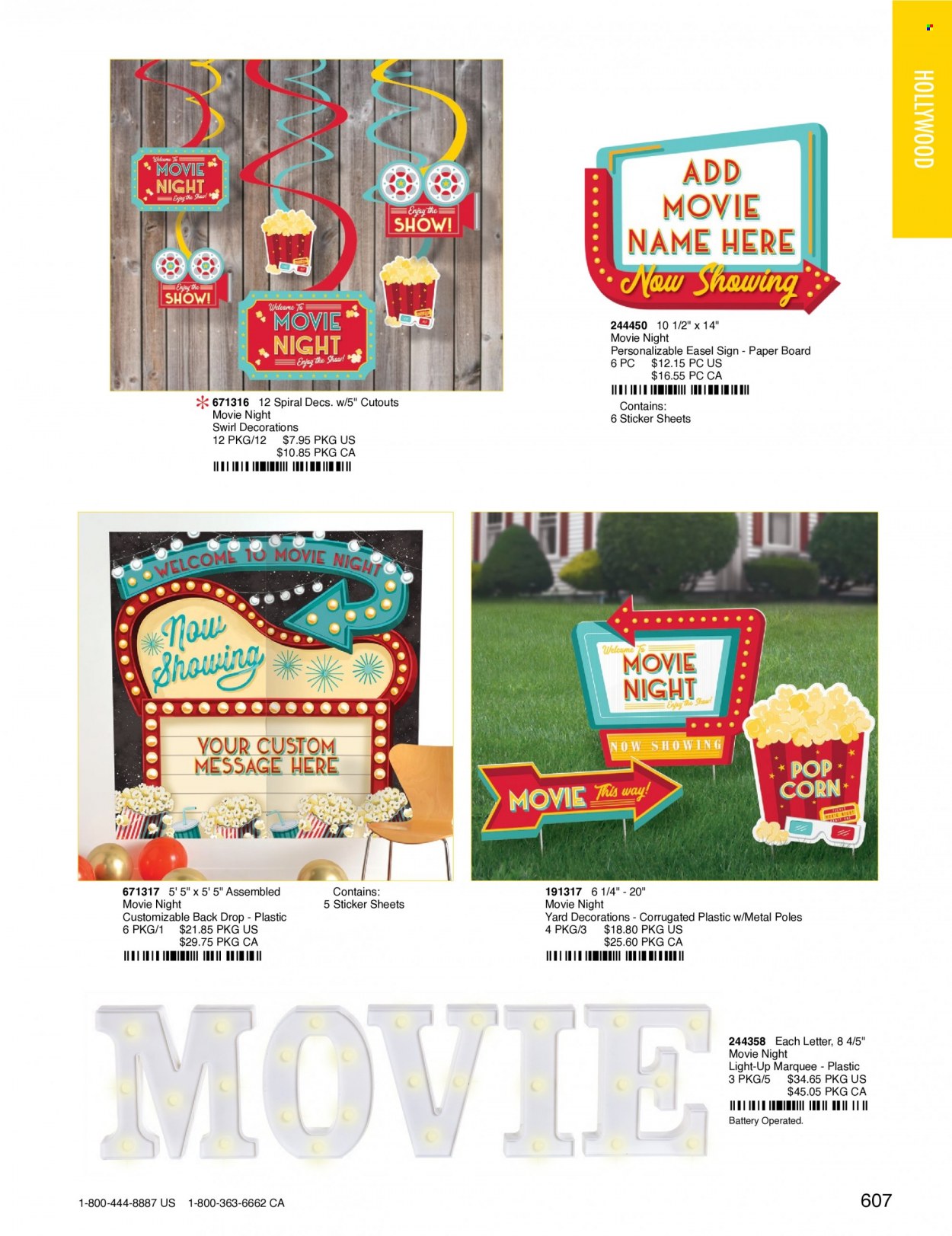 thumbnail - Amscan Flyer - Sales products - sticker, paper, easel. Page 610.