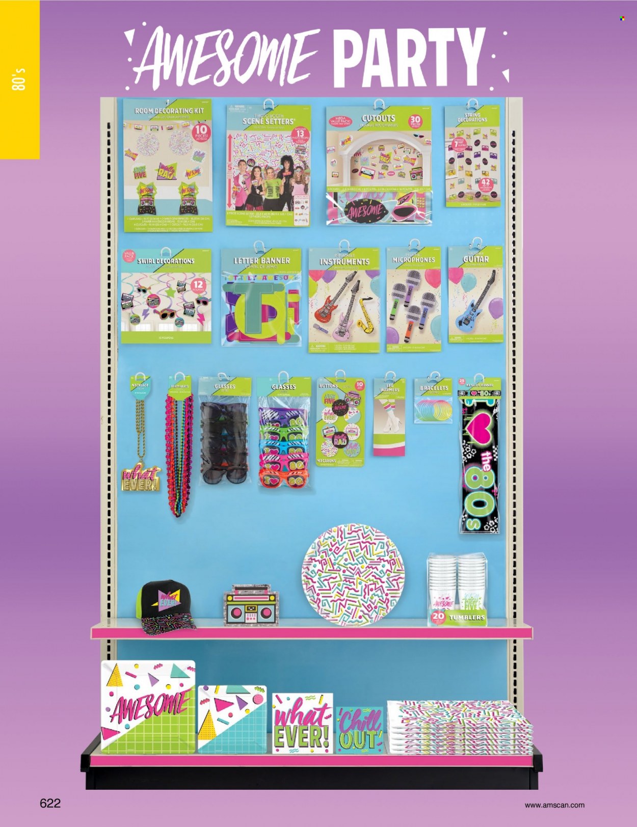 thumbnail - Amscan Flyer - Sales products - tumbler, paper, garland, guitar. Page 625.