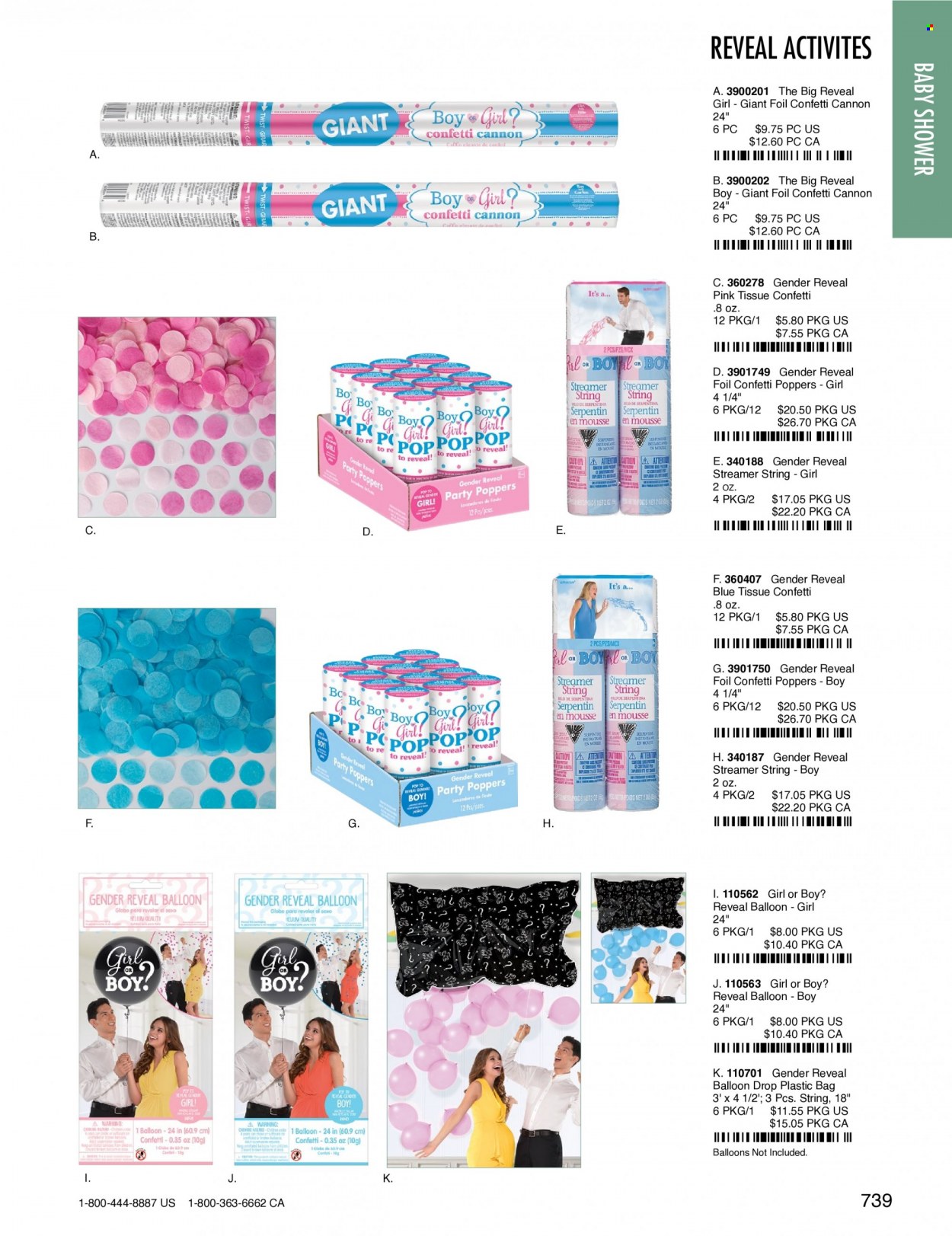 thumbnail - Amscan Flyer - Sales products - tissues, balloons. Page 742.